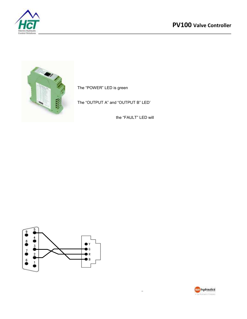 Physical description, User interface, Pv100 | Valve controller | High Country Tek ProValve 100 Series User Manual | Page 6 / 28