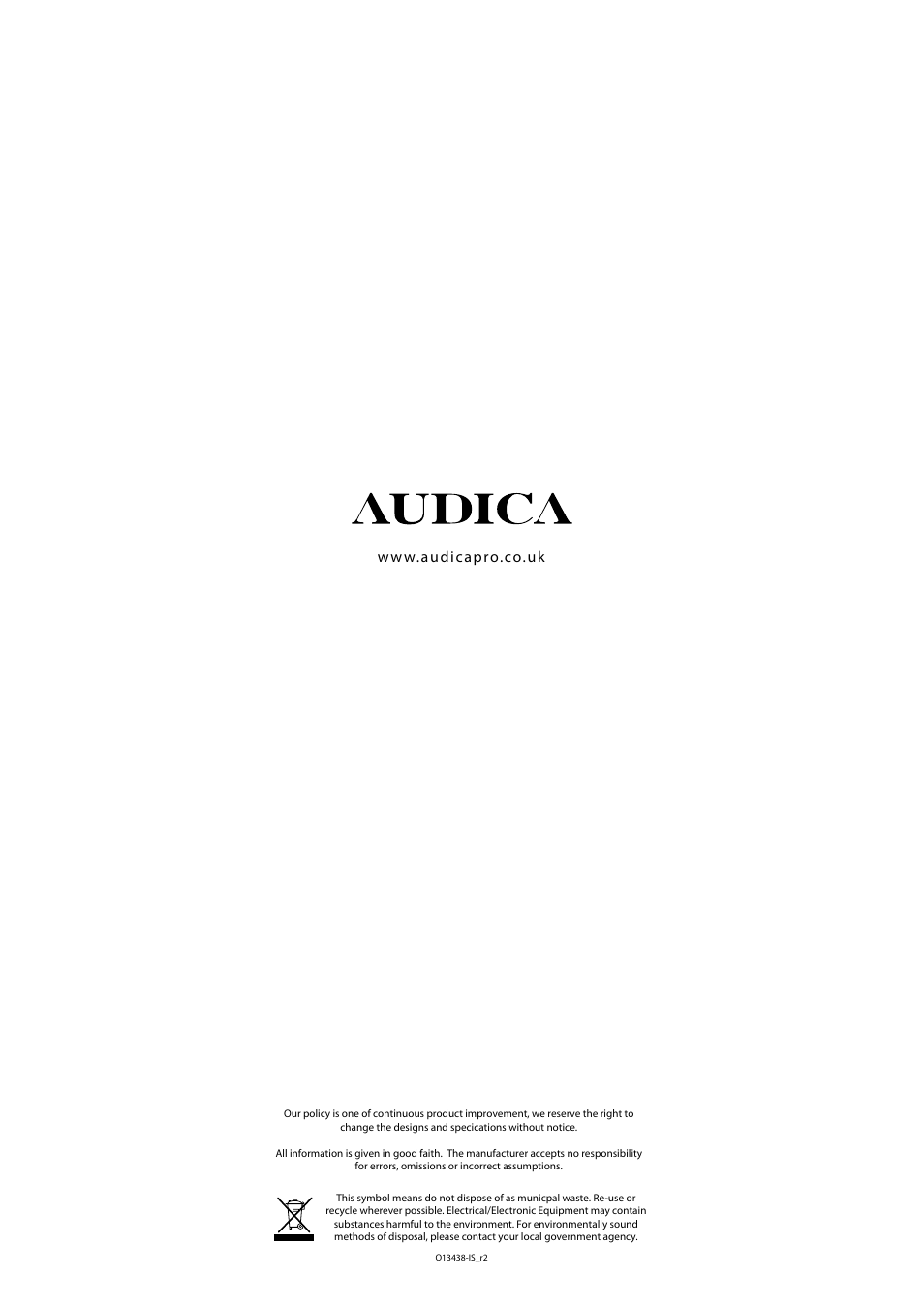 Audica MULTI zone User Manual | Page 16 / 16