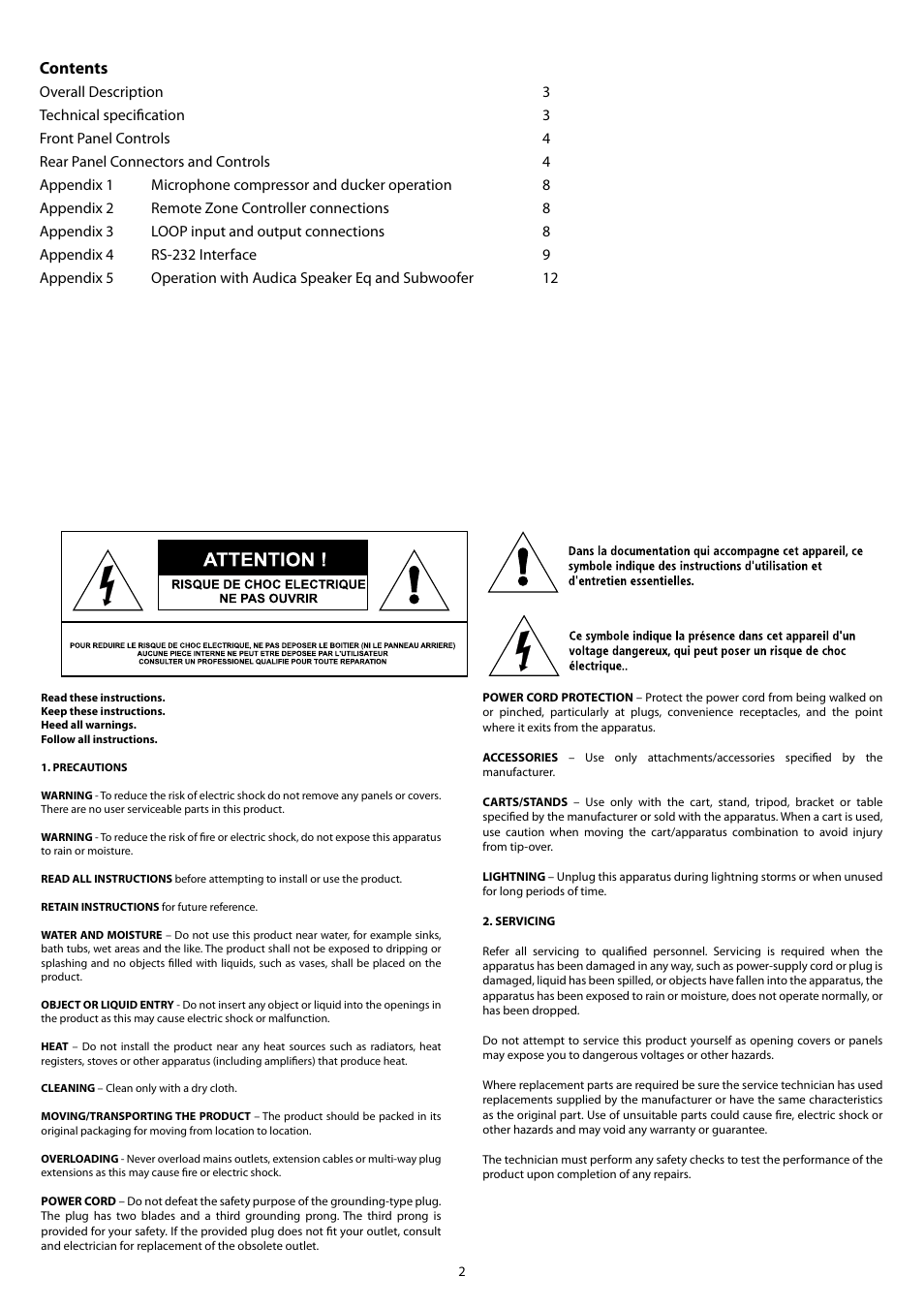Audica MULTI zone User Manual | Page 2 / 16