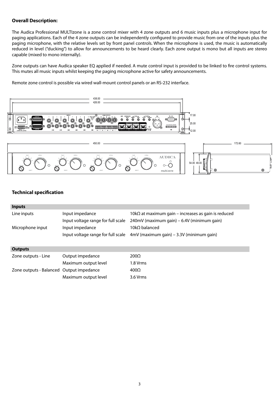 Audica MULTI zone User Manual | Page 3 / 16