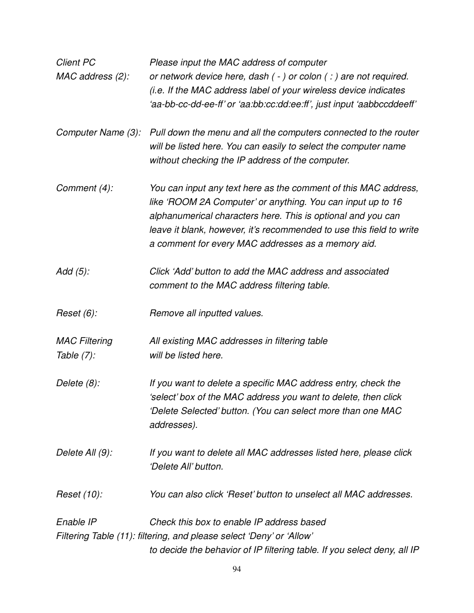 Airlink101 AR580W3G User Manual | Page 104 / 134