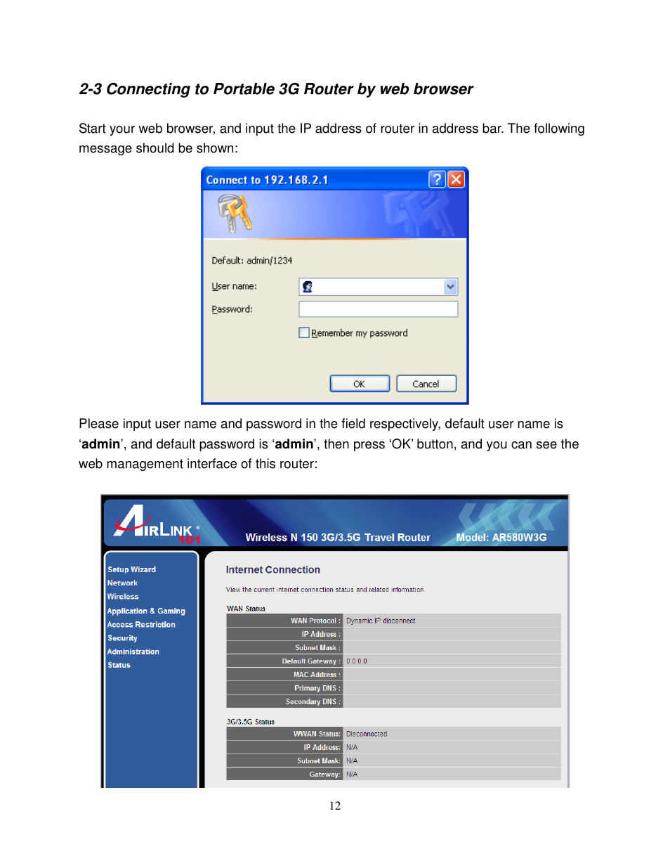 Airlink101 AR580W3G User Manual | Page 22 / 134