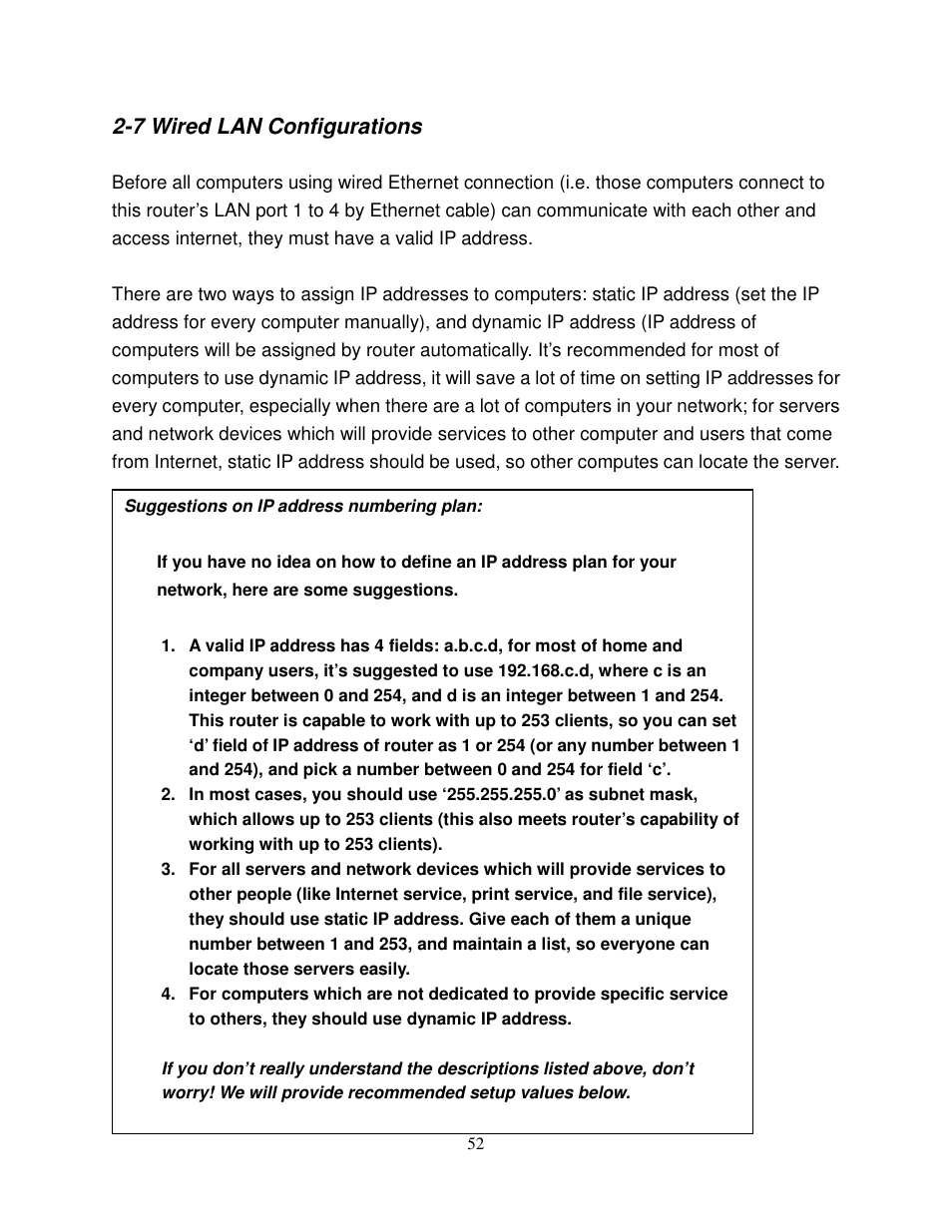 7 wired lan configurations | Airlink101 AR580W3G User Manual | Page 62 / 134