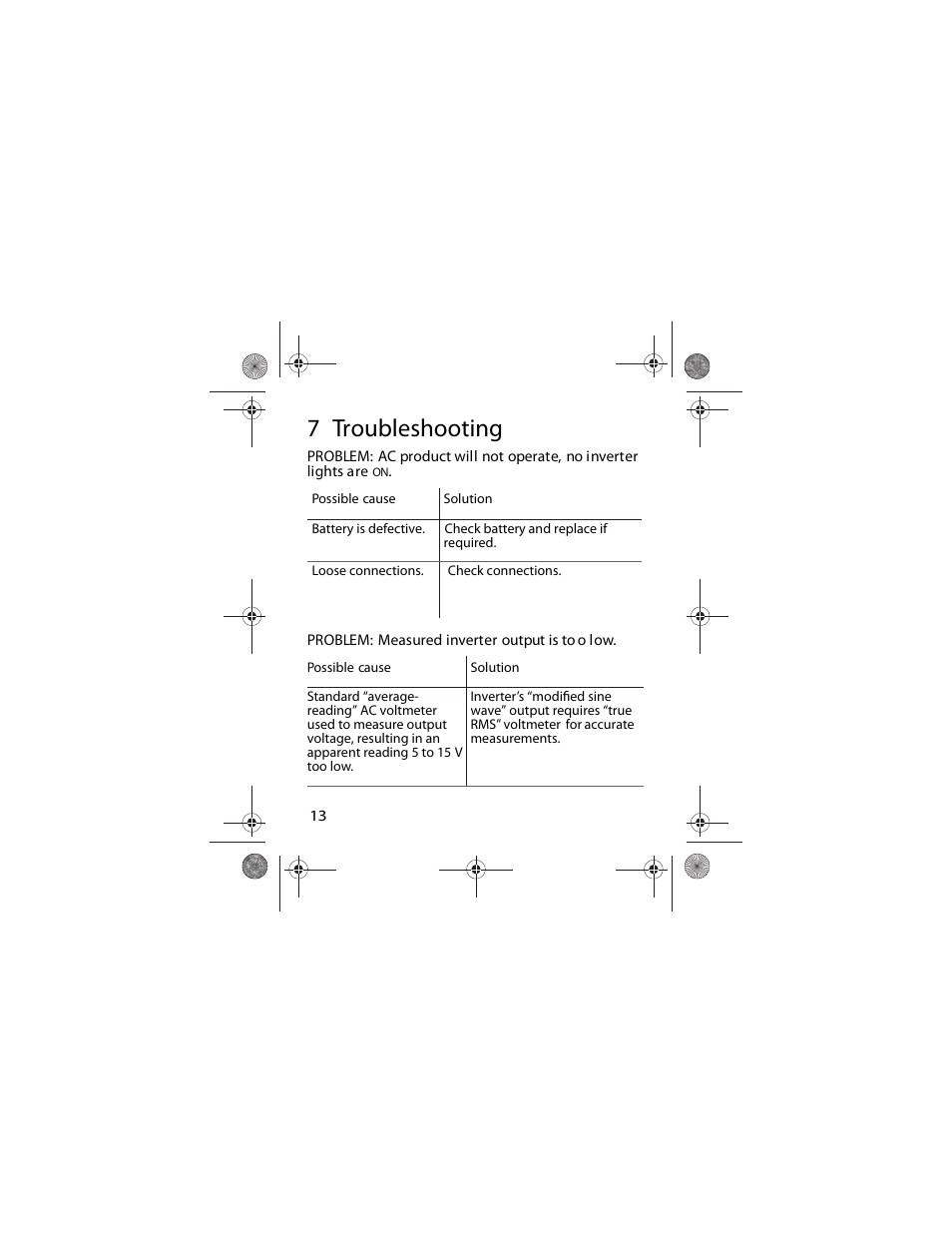 7 troubleshooting | Power Bright XC180 User Manual | Page 14 / 23