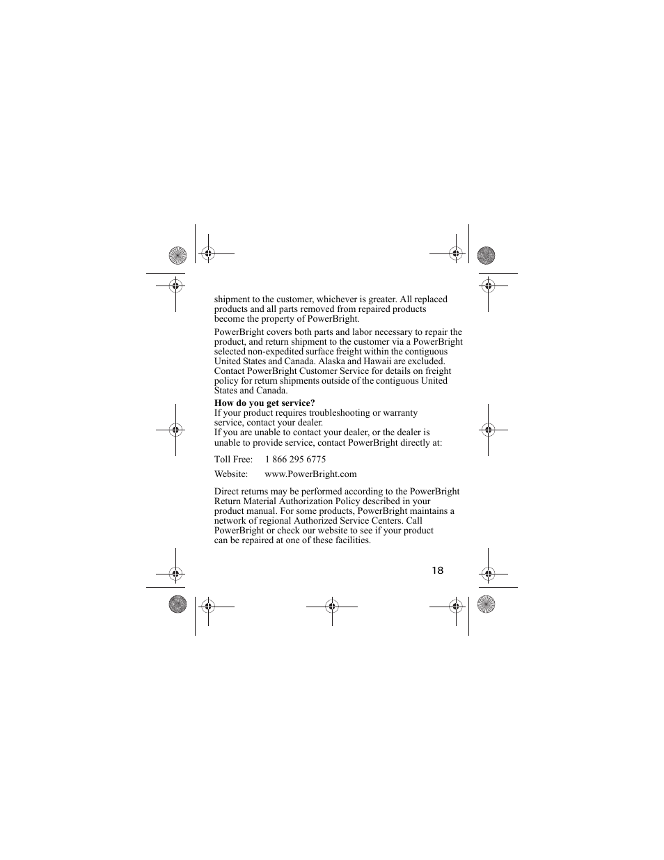 Power Bright XC180 User Manual | Page 19 / 23