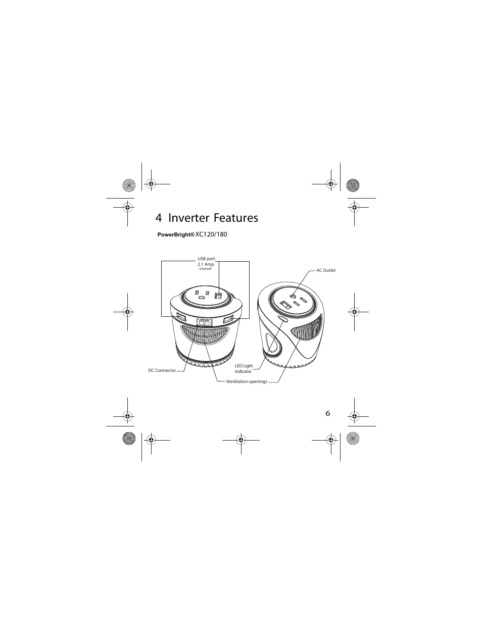 4 inverter features | Power Bright XC180 User Manual | Page 7 / 23