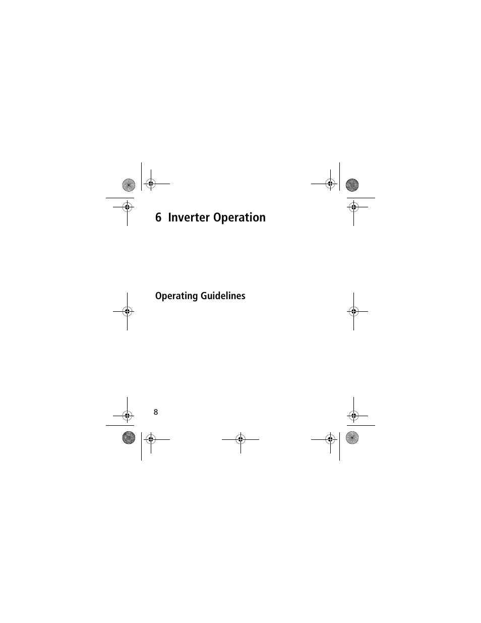 6 inverter operation, Operating guidelines | Power Bright XR750-12 User Manual | Page 10 / 23