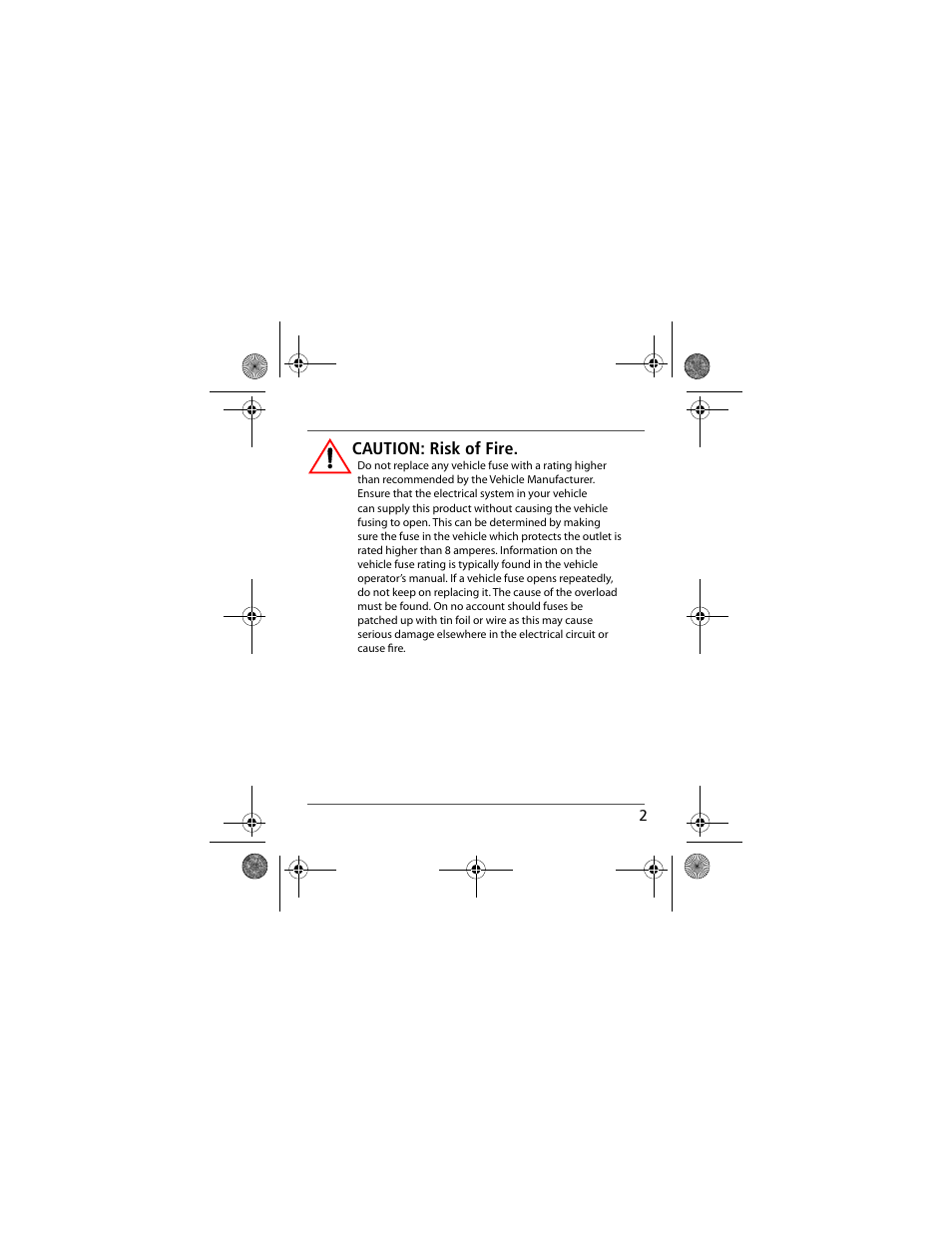 Caution: risk of fire | Power Bright XR750-12 User Manual | Page 4 / 23