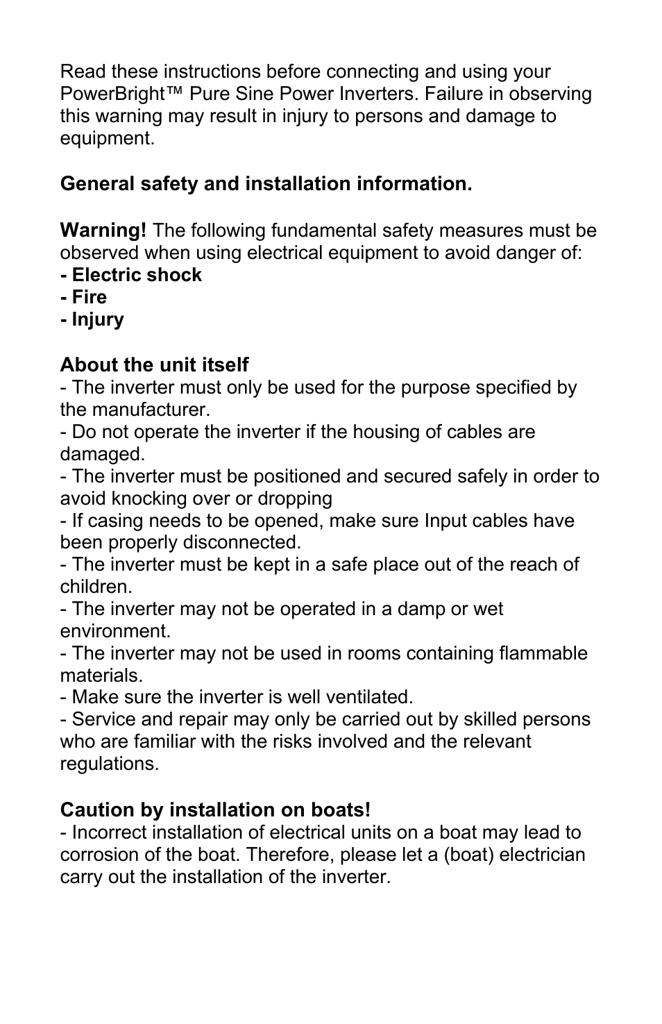 Power Bright APS300 User Manual | Page 2 / 8