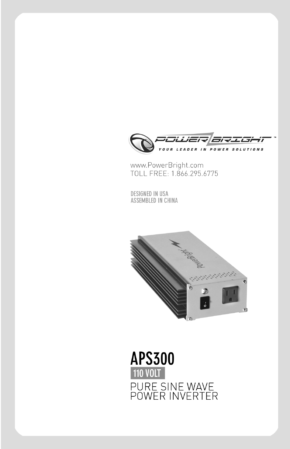 Power Bright APS300 User Manual | Page 8 / 8