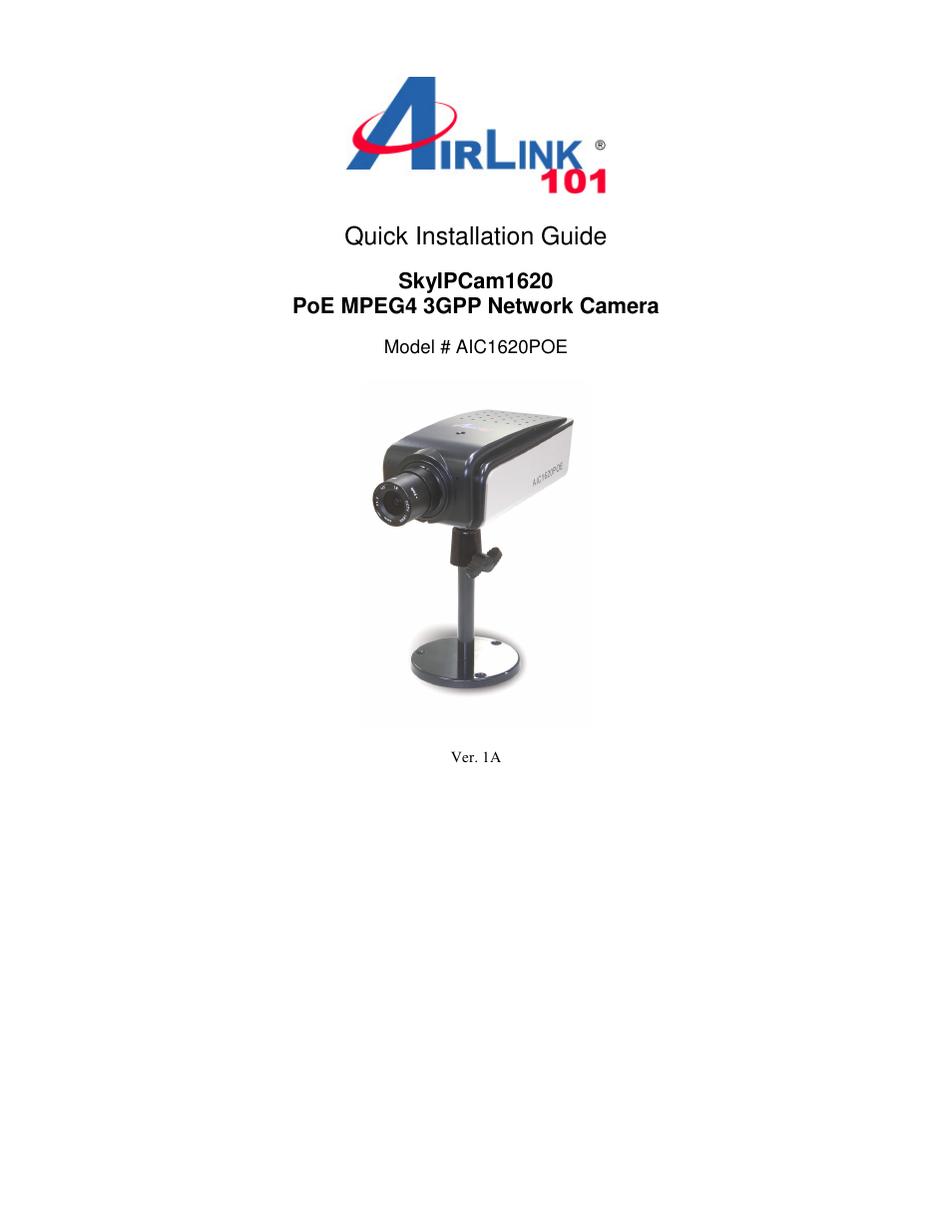 Airlink101 AIC1620POE User Manual | 16 pages