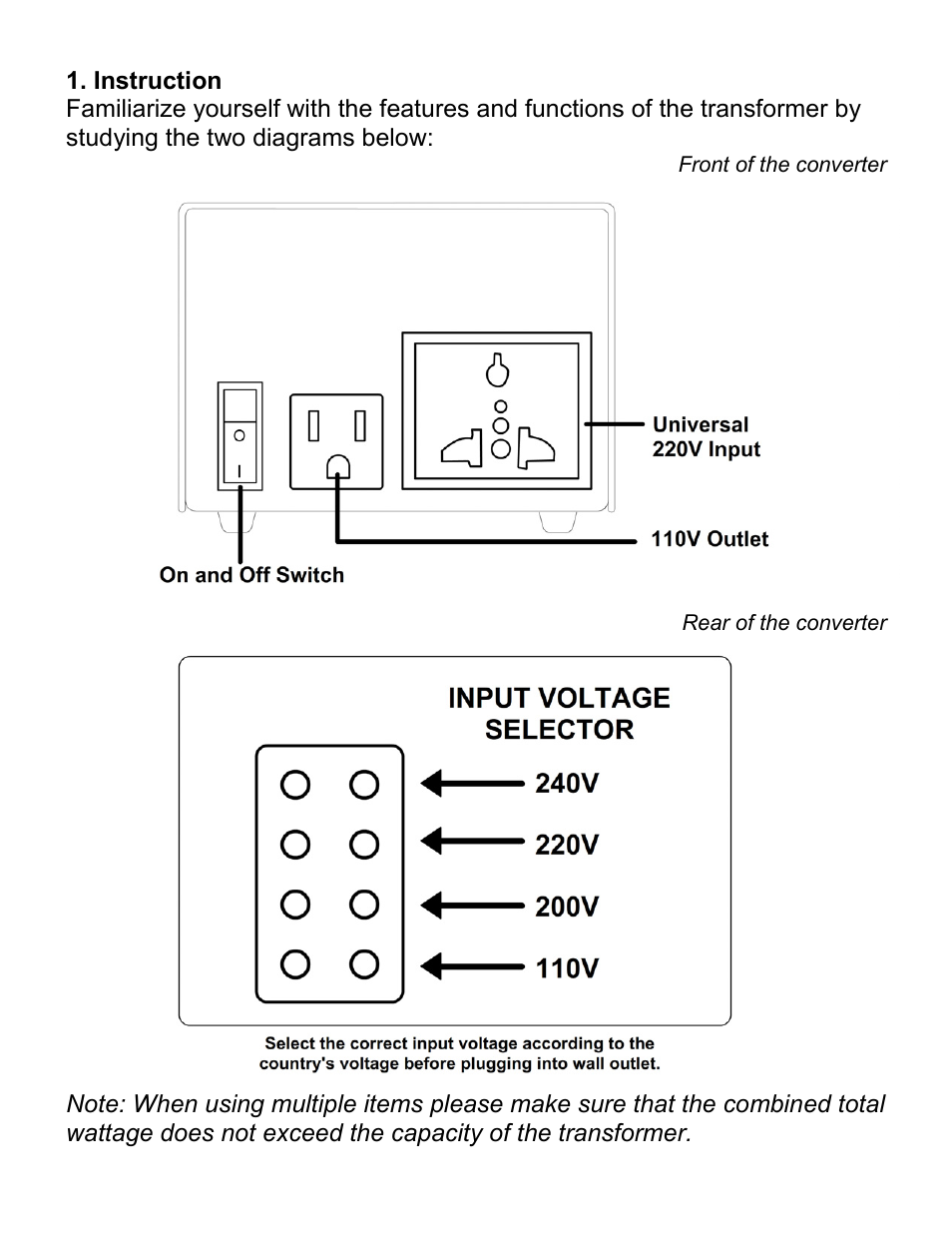 Power Bright VC750W User Manual | Page 2 / 4