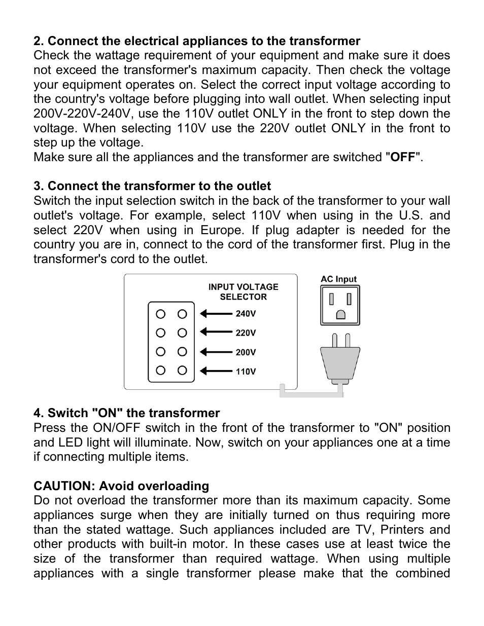 Power Bright VC750W User Manual | Page 3 / 4