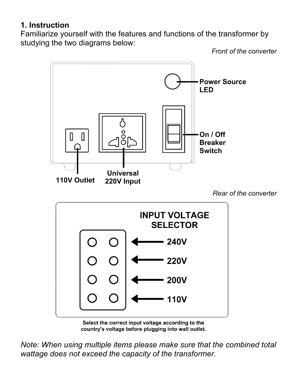 Power Bright VC3000W User Manual | Page 2 / 4