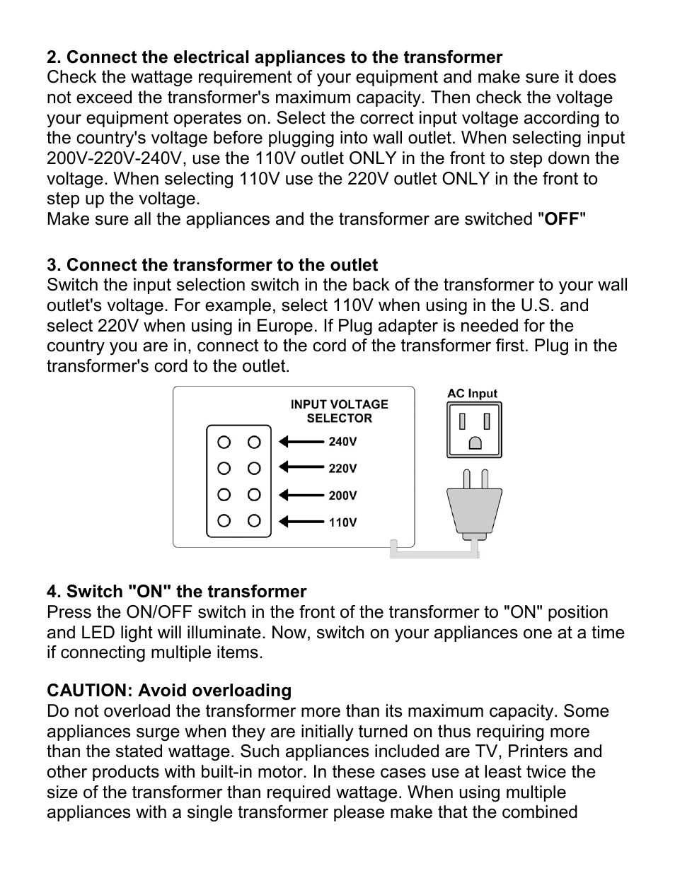 Power Bright VC3000W User Manual | Page 3 / 4