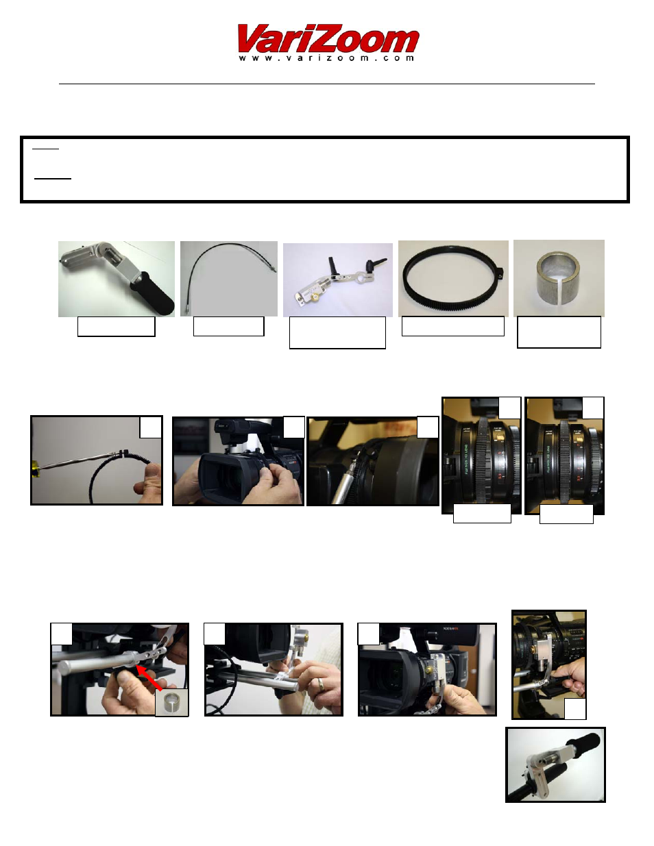 VariZoom VZFC-U User Manual | 2 pages