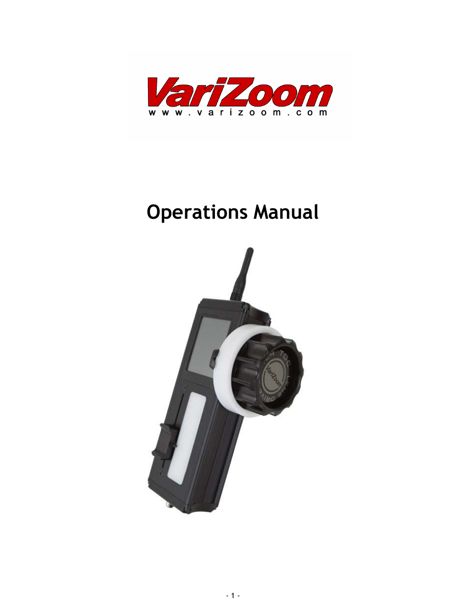 VariZoom VZTOC-F1 User Manual | 10 pages