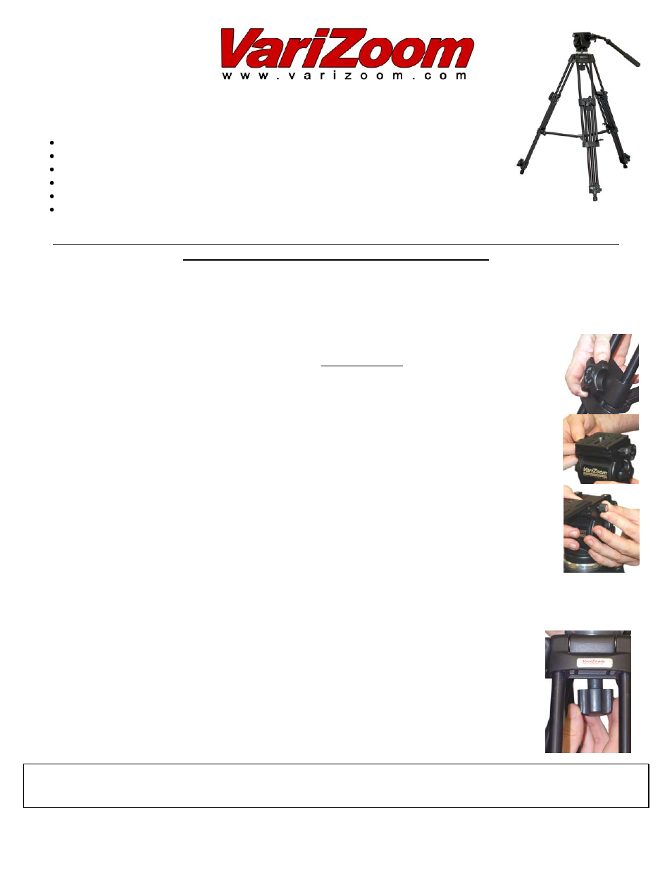 VariZoom SOLO SLIDER DOLLY KIT User Manual | 1 page