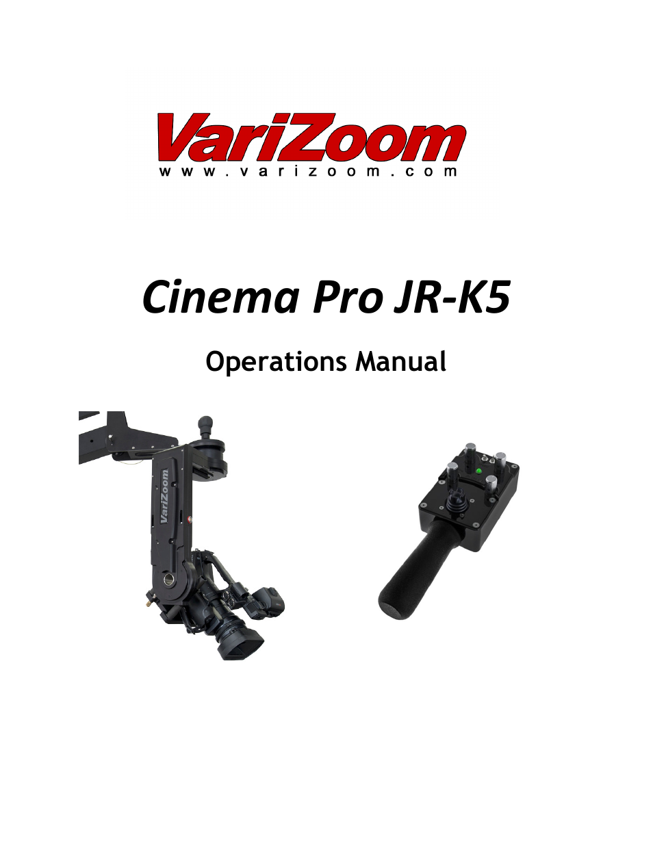 VariZoom VZCINEMAPRO-JR-K5 User Manual | 16 pages