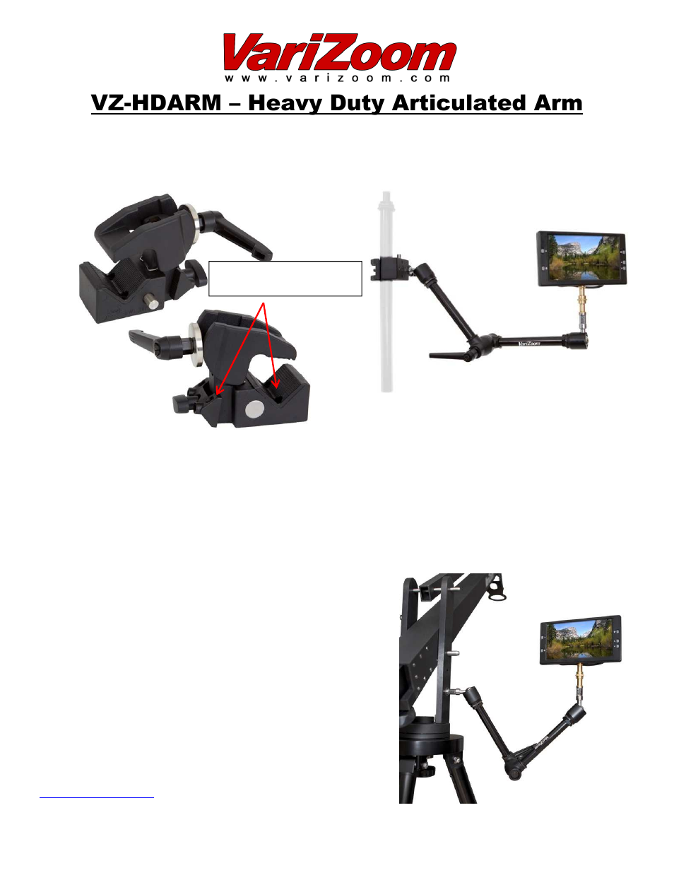 VariZoom VZHDARM User Manual | 1 page