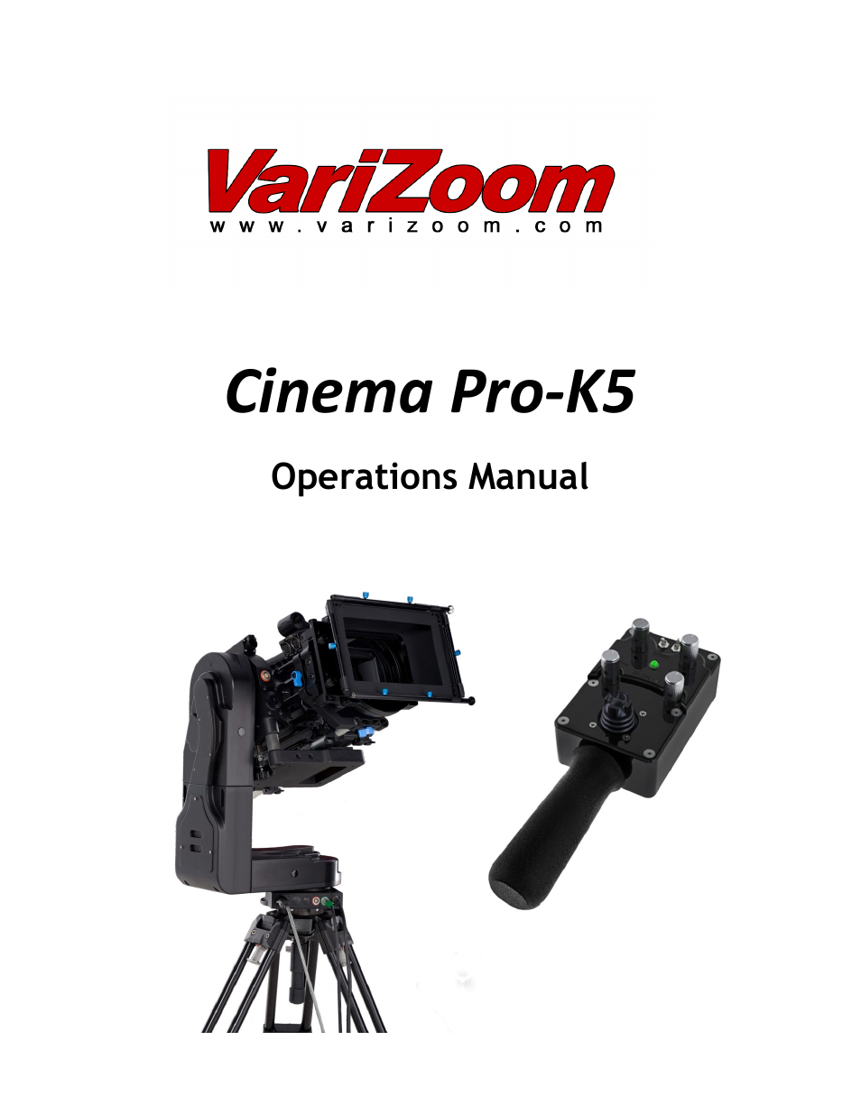 VariZoom VZCINEMAPRO-K5 User Manual | 17 pages