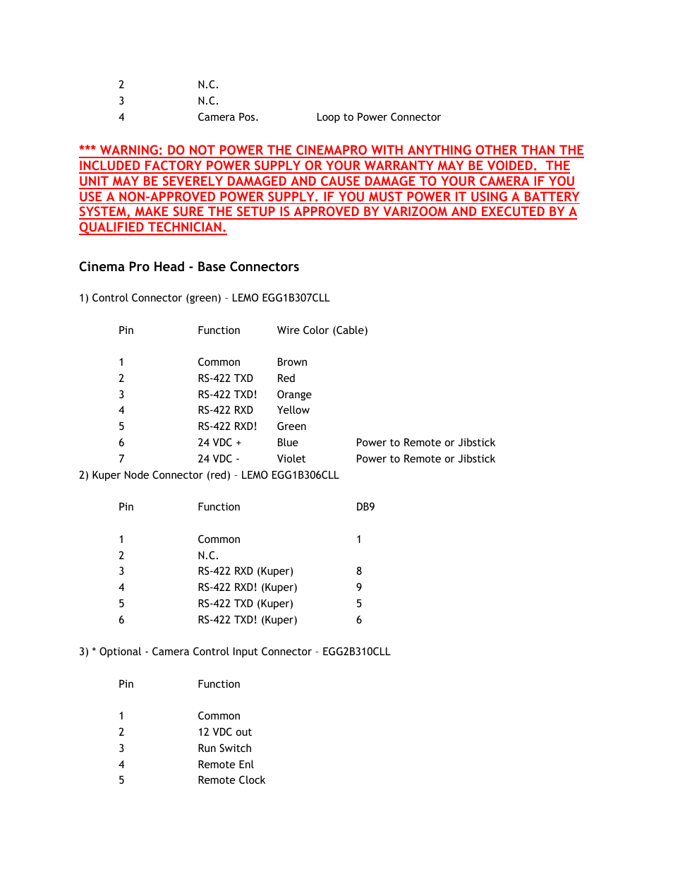 VariZoom VZCINEMAPRO-K5 User Manual | Page 12 / 17