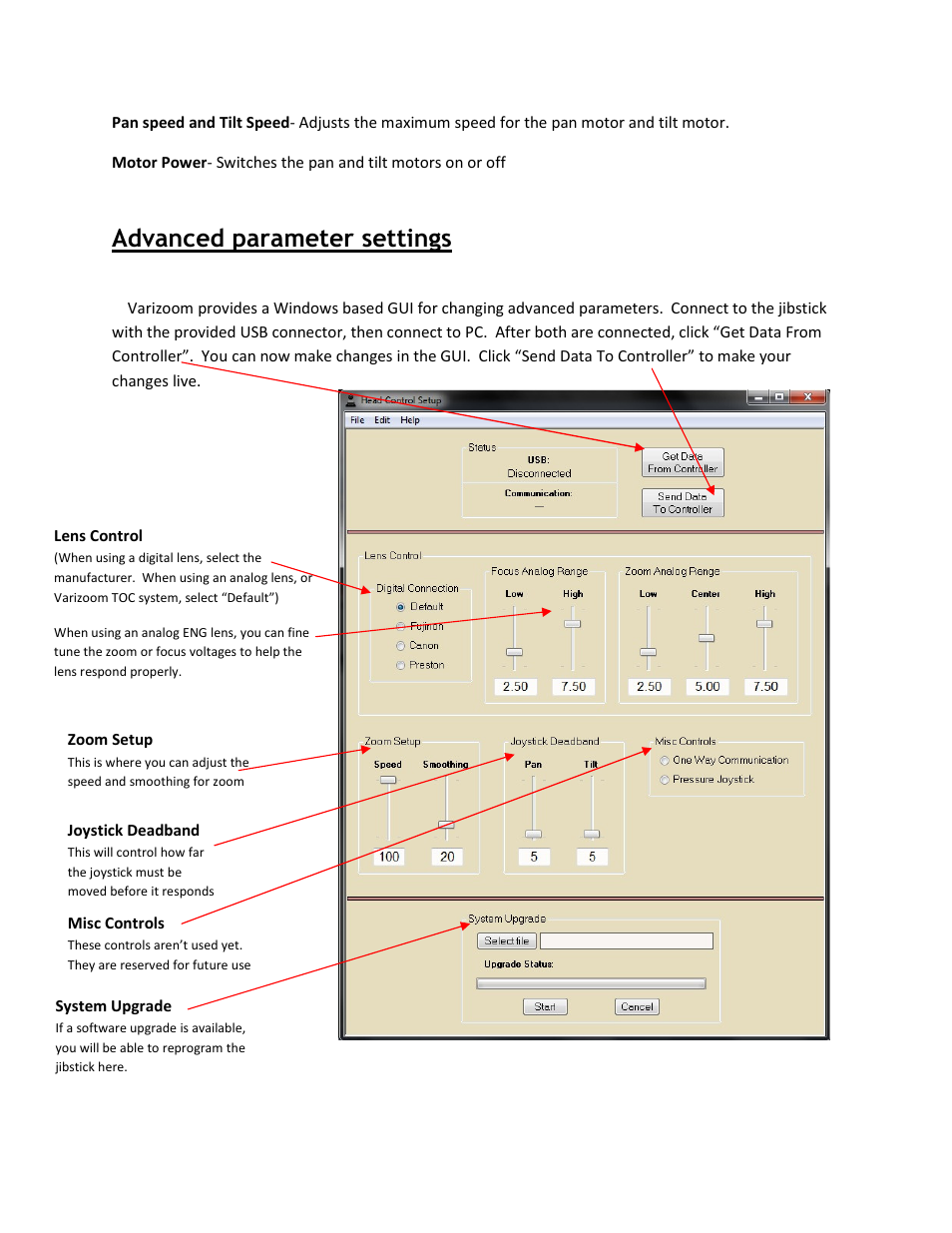 Advanced parameter settings | VariZoom VZCINEMAPRO-K4 User Manual | Page 8 / 19