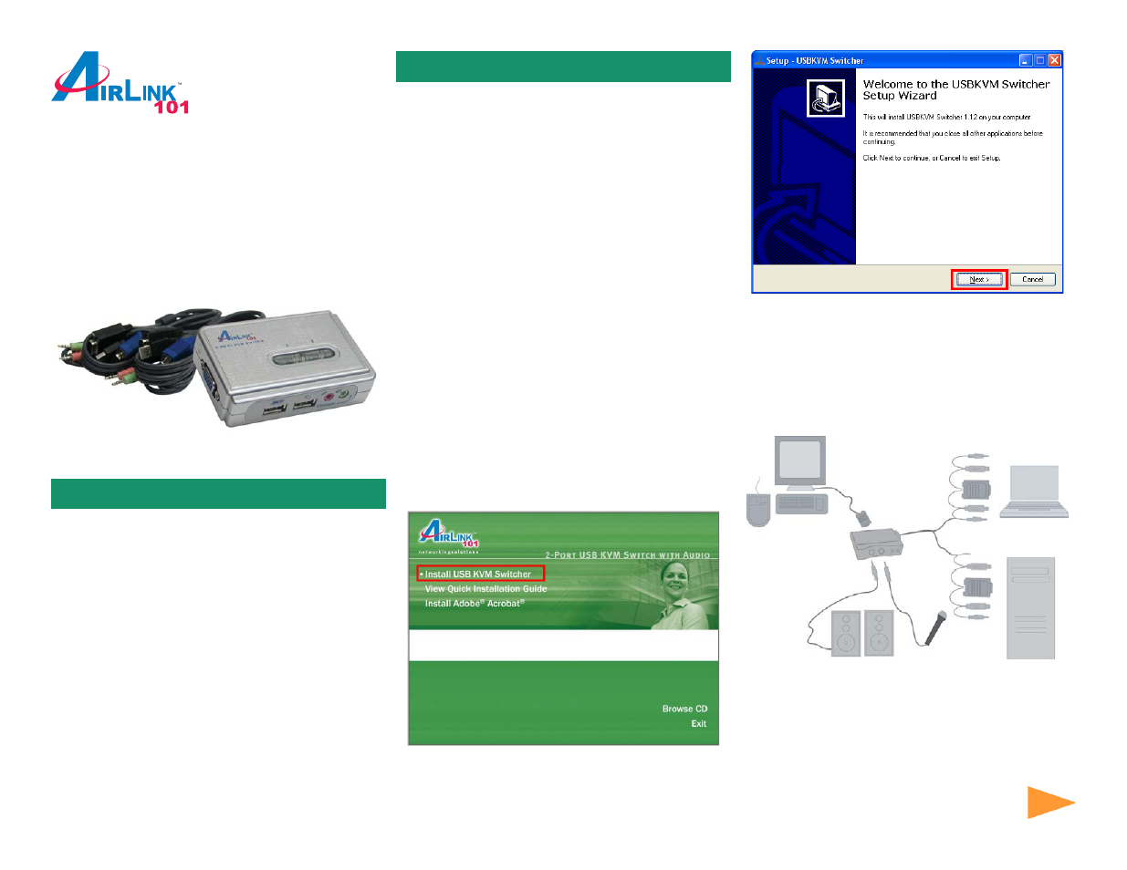 Airlink101 AKVM-U22 User Manual | 2 pages