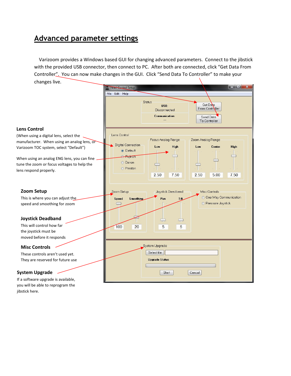 Advanced parameter settings | VariZoom VZCINEMAPRO-JR-K4 User Manual | Page 8 / 18