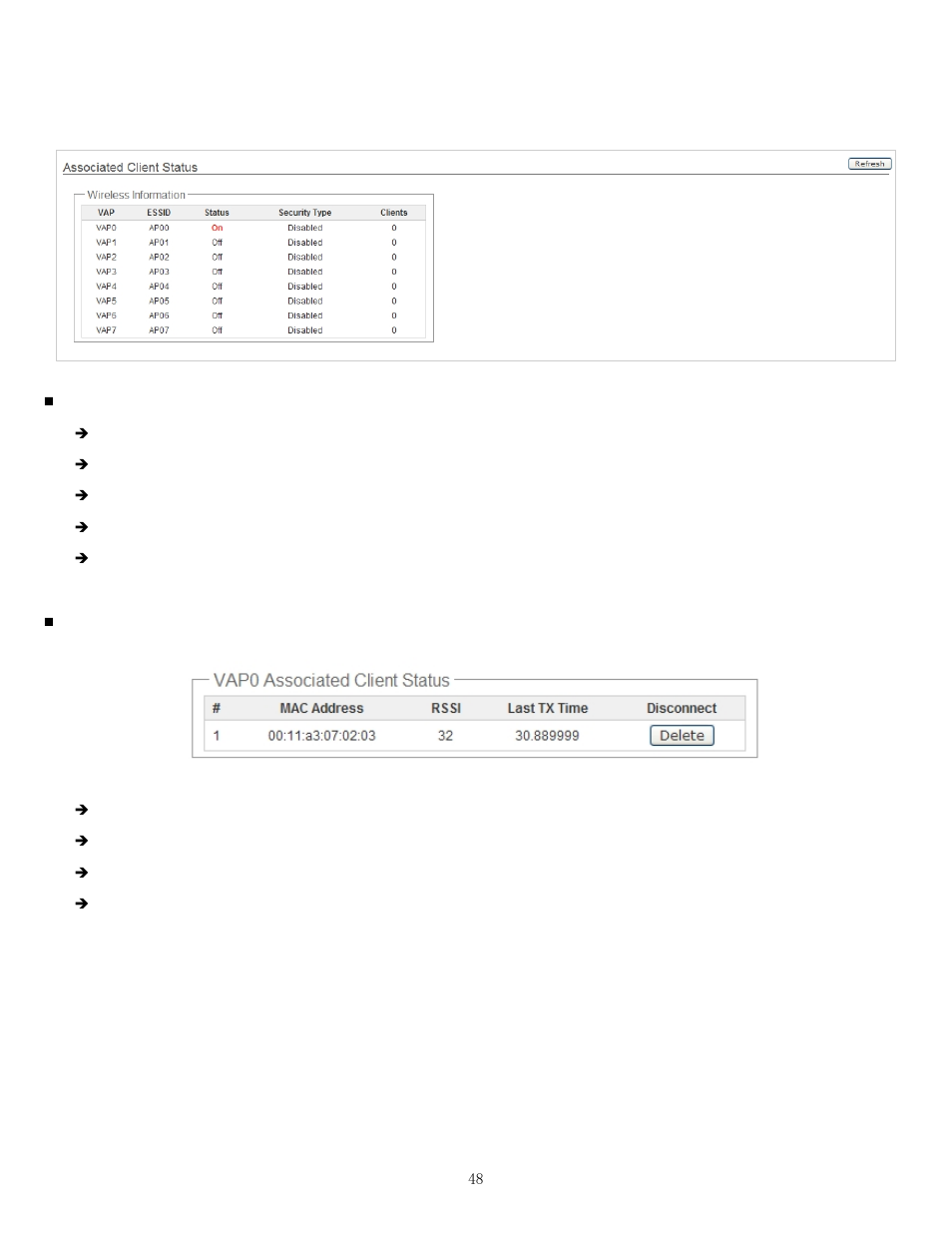 2 associated clients status | Airlink101 APO1010 User Manual | Page 53 / 168