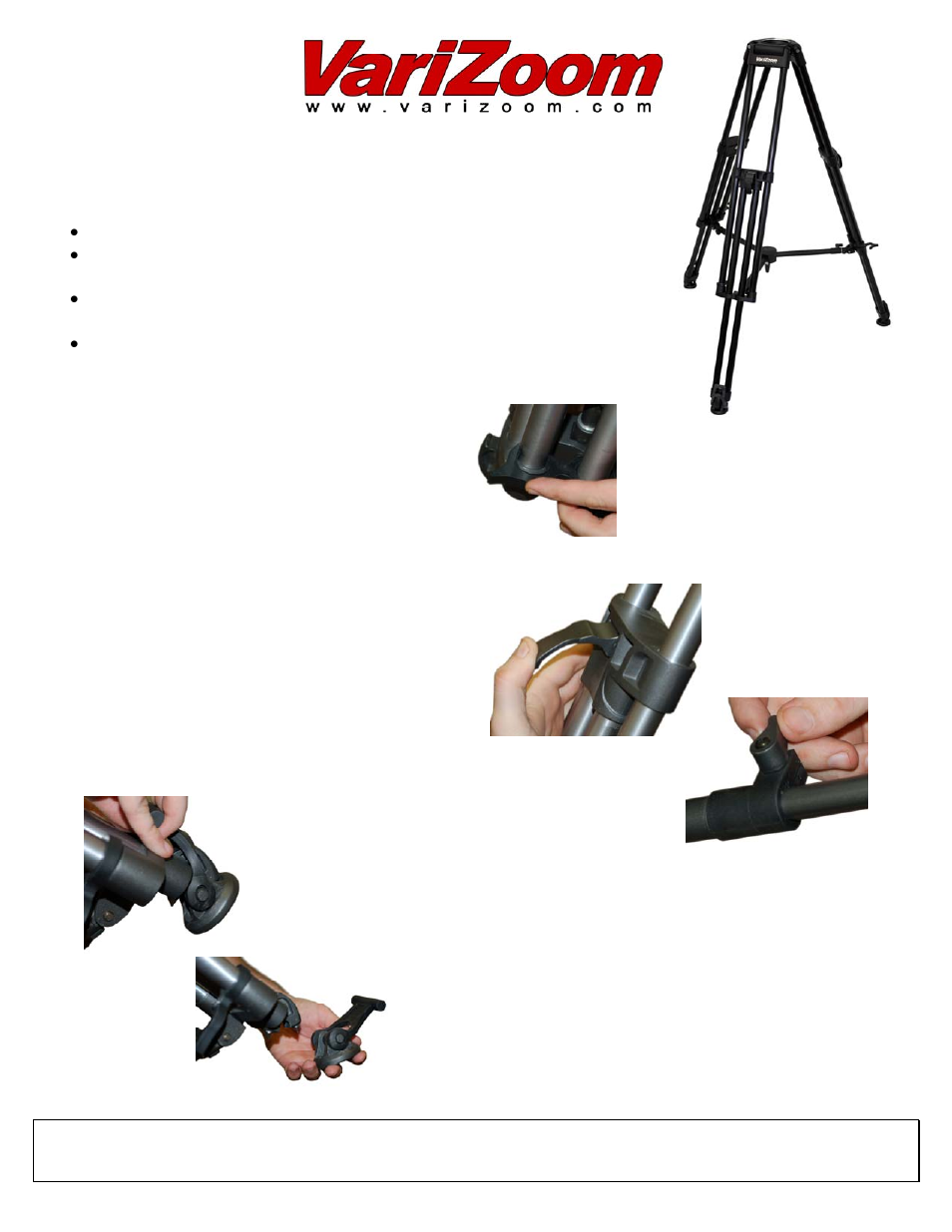 VariZoom VZTC100A User Manual | 1 page