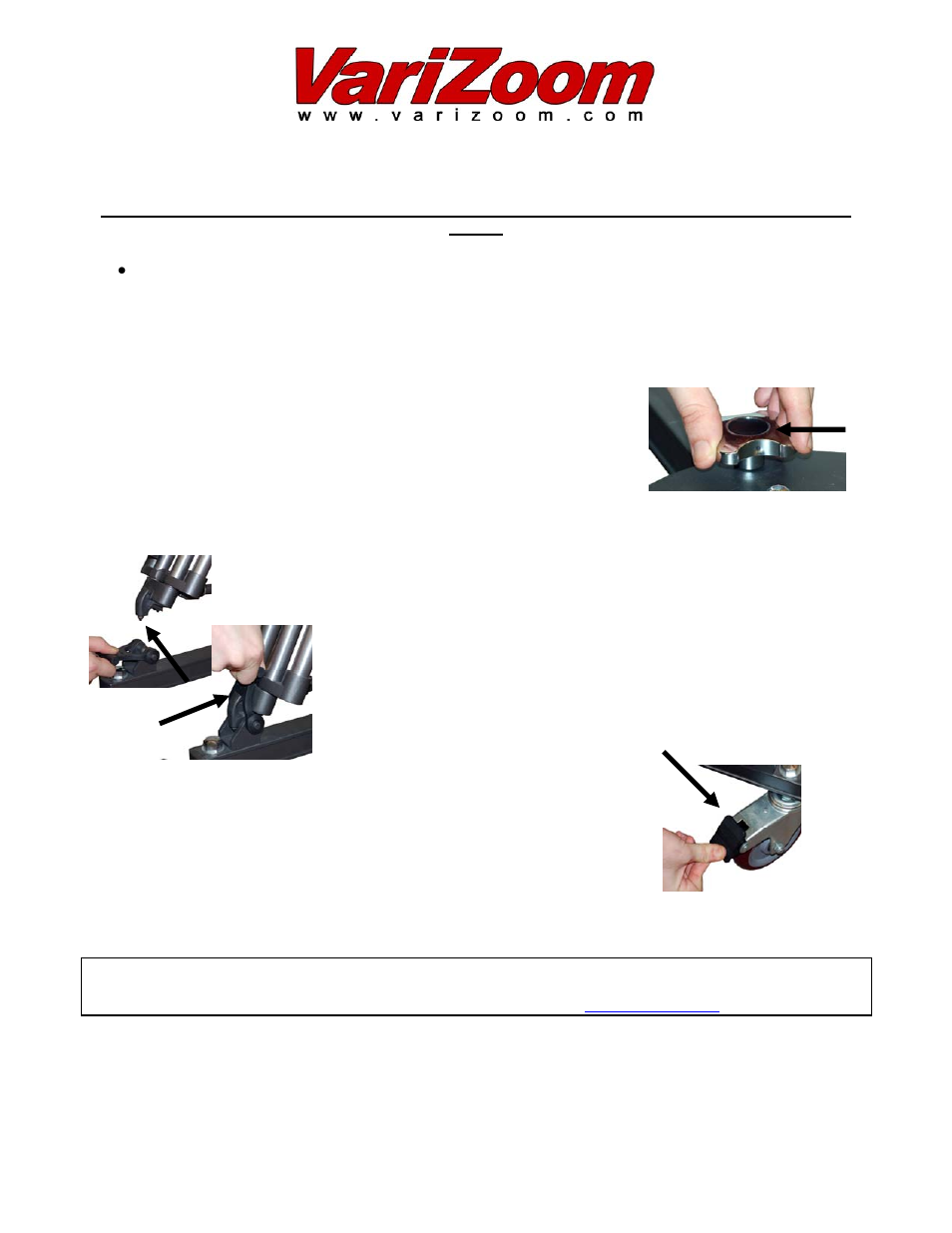 VariZoom VZD100 User Manual | 1 page