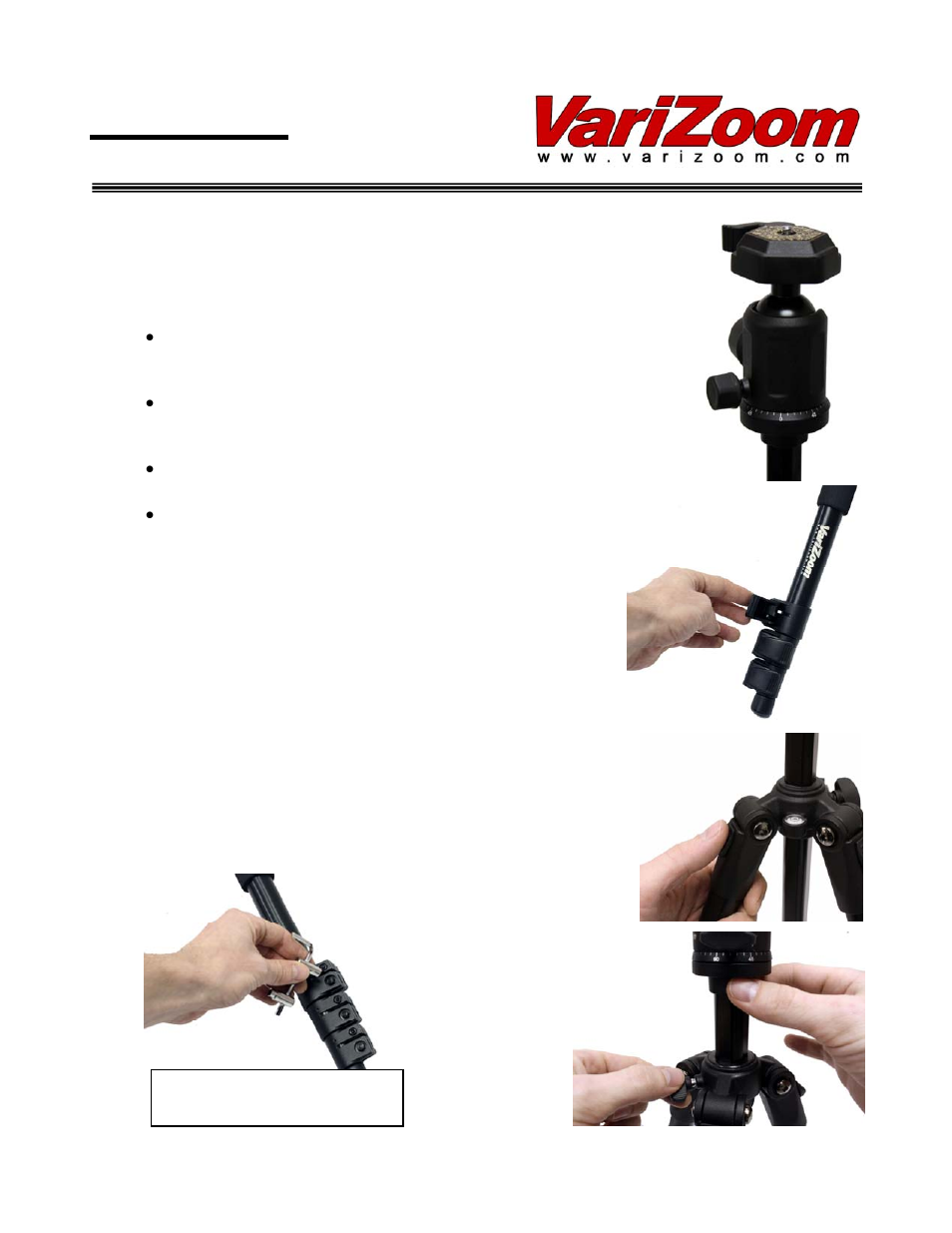 VariZoom VZTP760 User Manual | 1 page