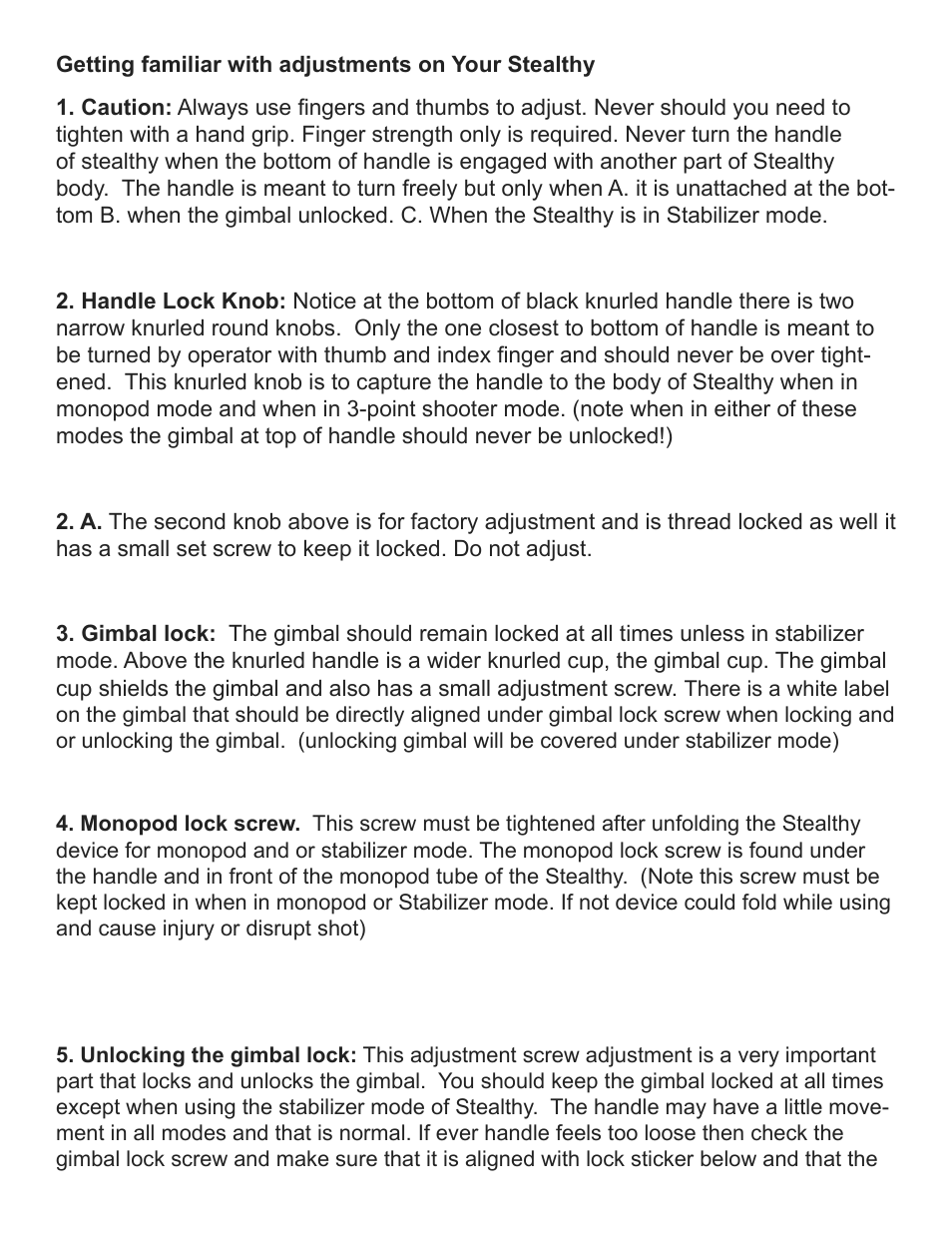 VariZoom STEALTHYPRO User Manual | Page 5 / 11