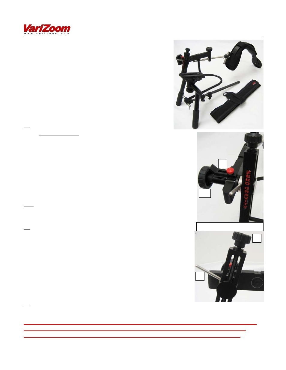 VariZoom VZZGRIG User Manual | 6 pages