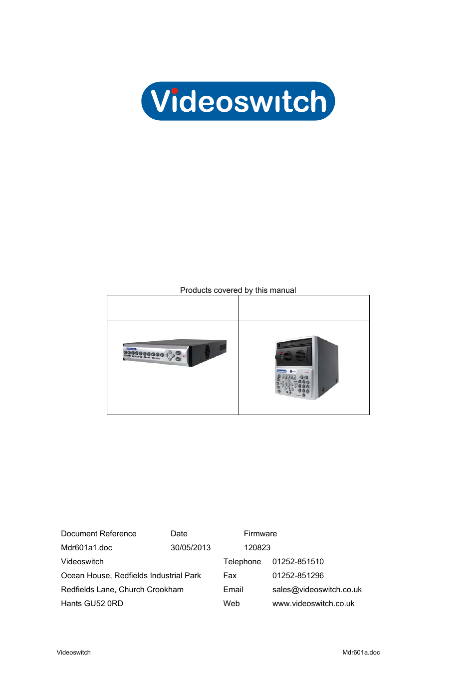 Videoswitch Vi-R2000 Series User Manual | 34 pages