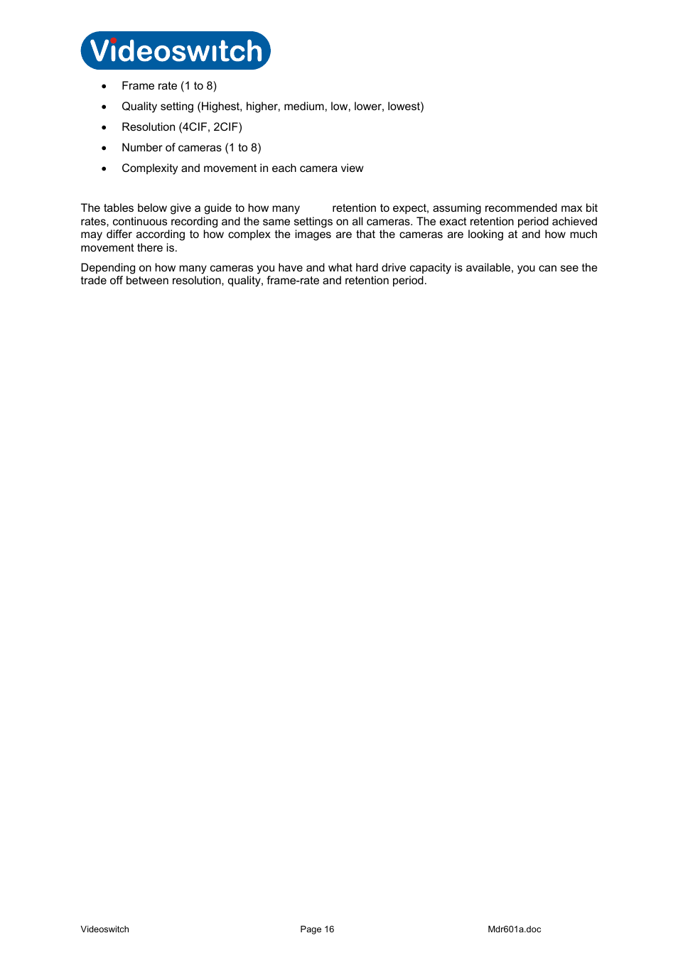 Vi-r2000 series | Videoswitch Vi-R2000 Series User Manual | Page 20 / 34