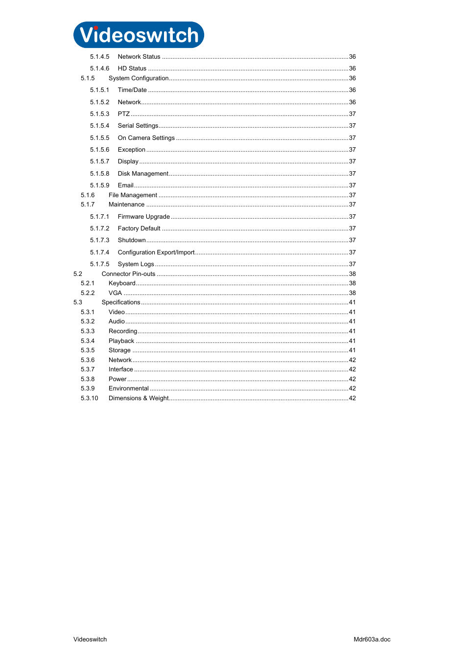 Vi-r4000 series | Videoswitch Vi-R3000 Series User Manual | Page 5 / 48