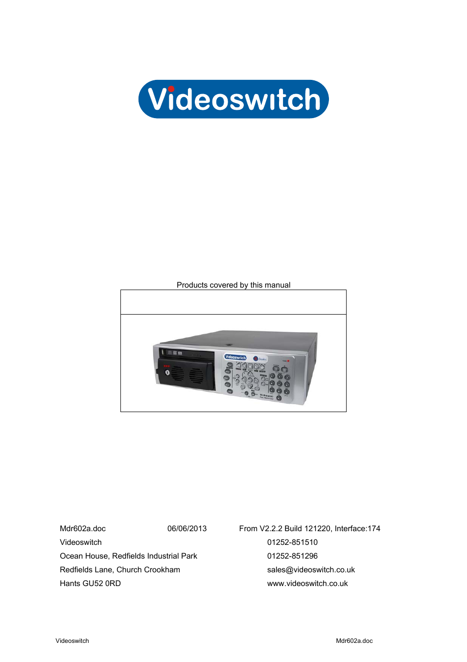 Videoswitch Vi-R4000 Series User Manual | 67 pages