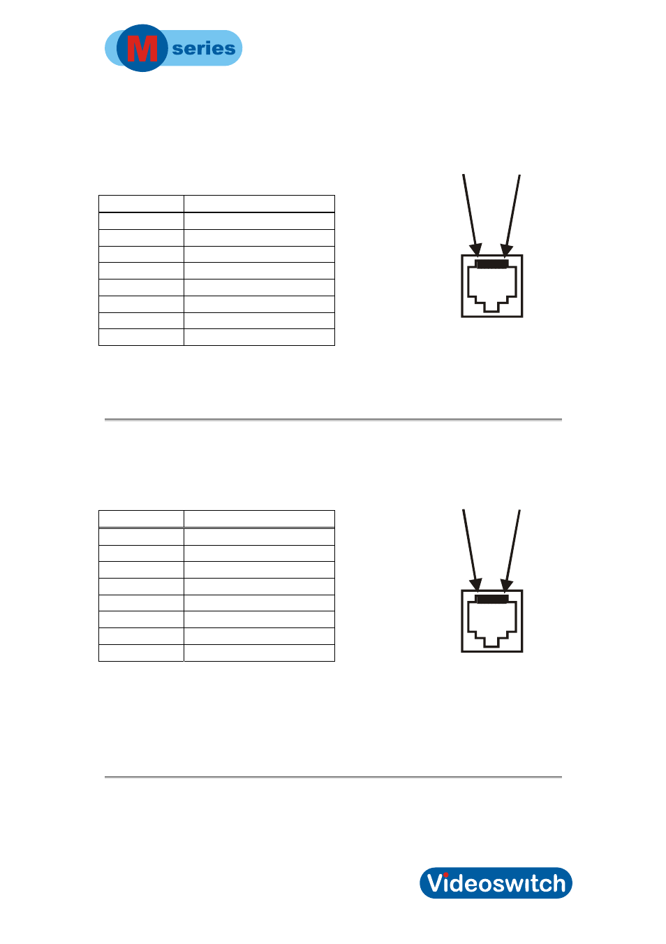 40 main keyboard port, 41 spot keyboard/cascade port, Main keyboard port | Spot keyboard/cascade port, Digital recorder, Pin1 pin8 | Videoswitch Vi-M series User Manual | Page 50 / 59