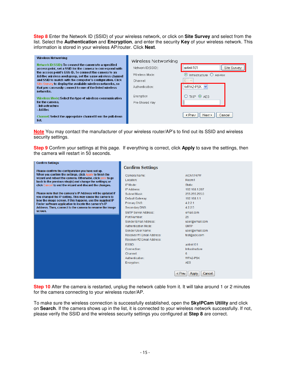 Airlink101 AICN1747W User Manual | Page 16 / 74