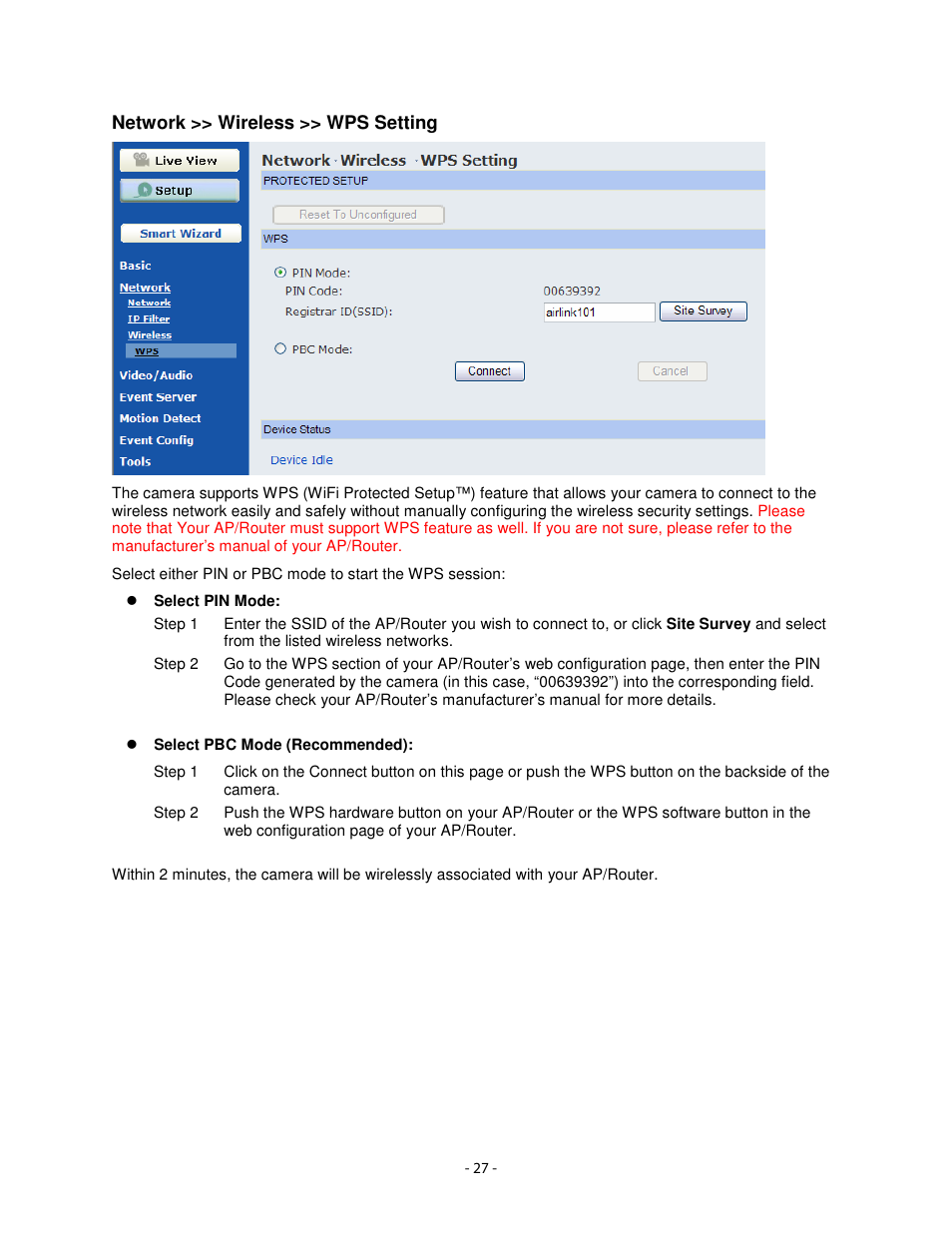 Airlink101 AICN1747W User Manual | Page 28 / 74
