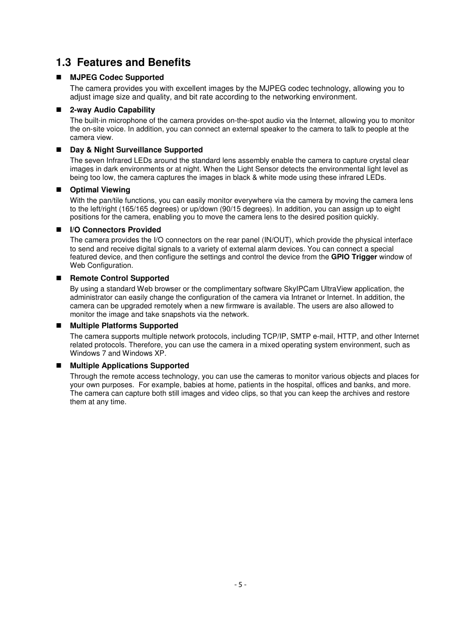 3 features and benefits | Airlink101 AICN1747W User Manual | Page 6 / 74