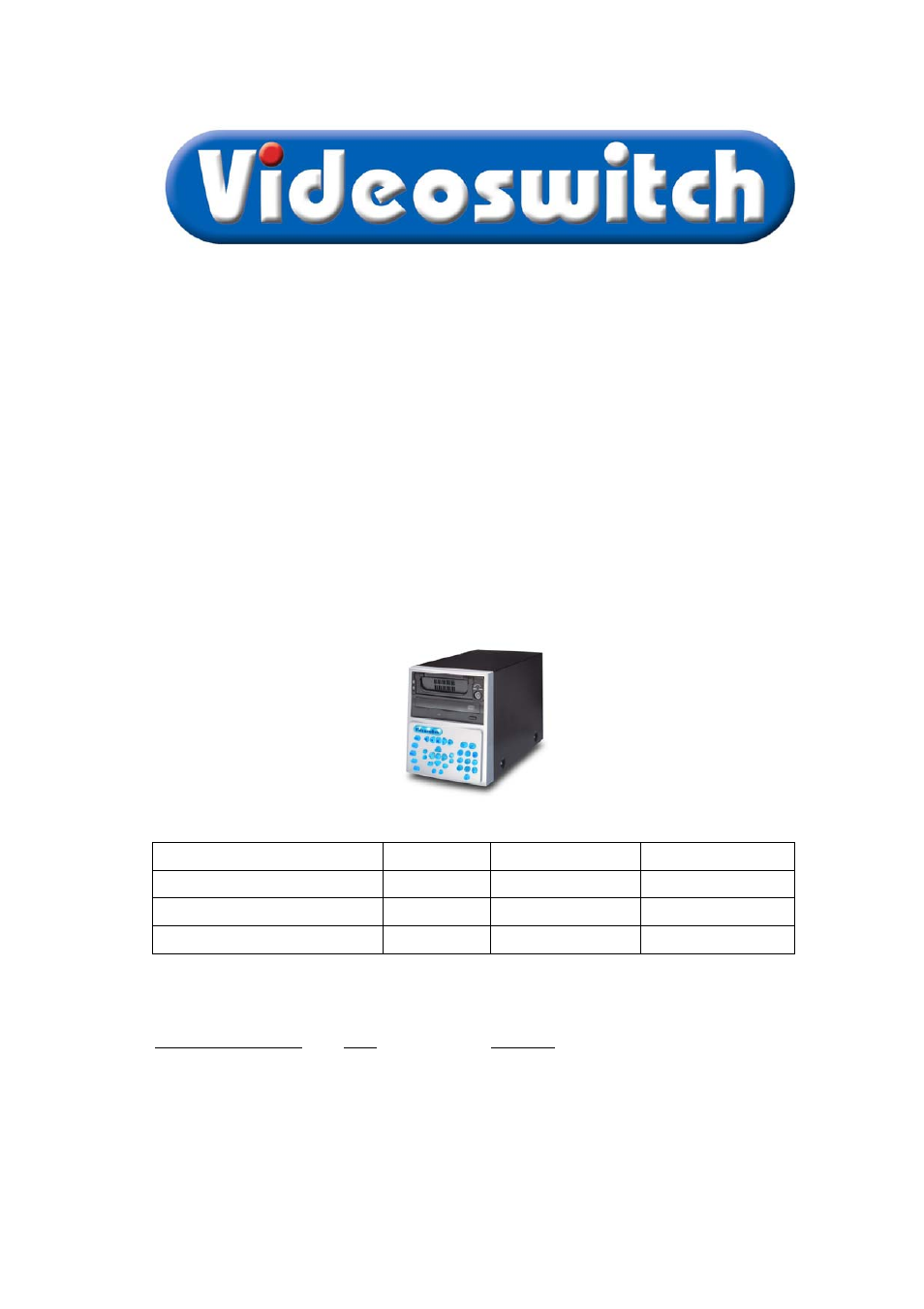Videoswitch Vi100 User Manual | 37 pages