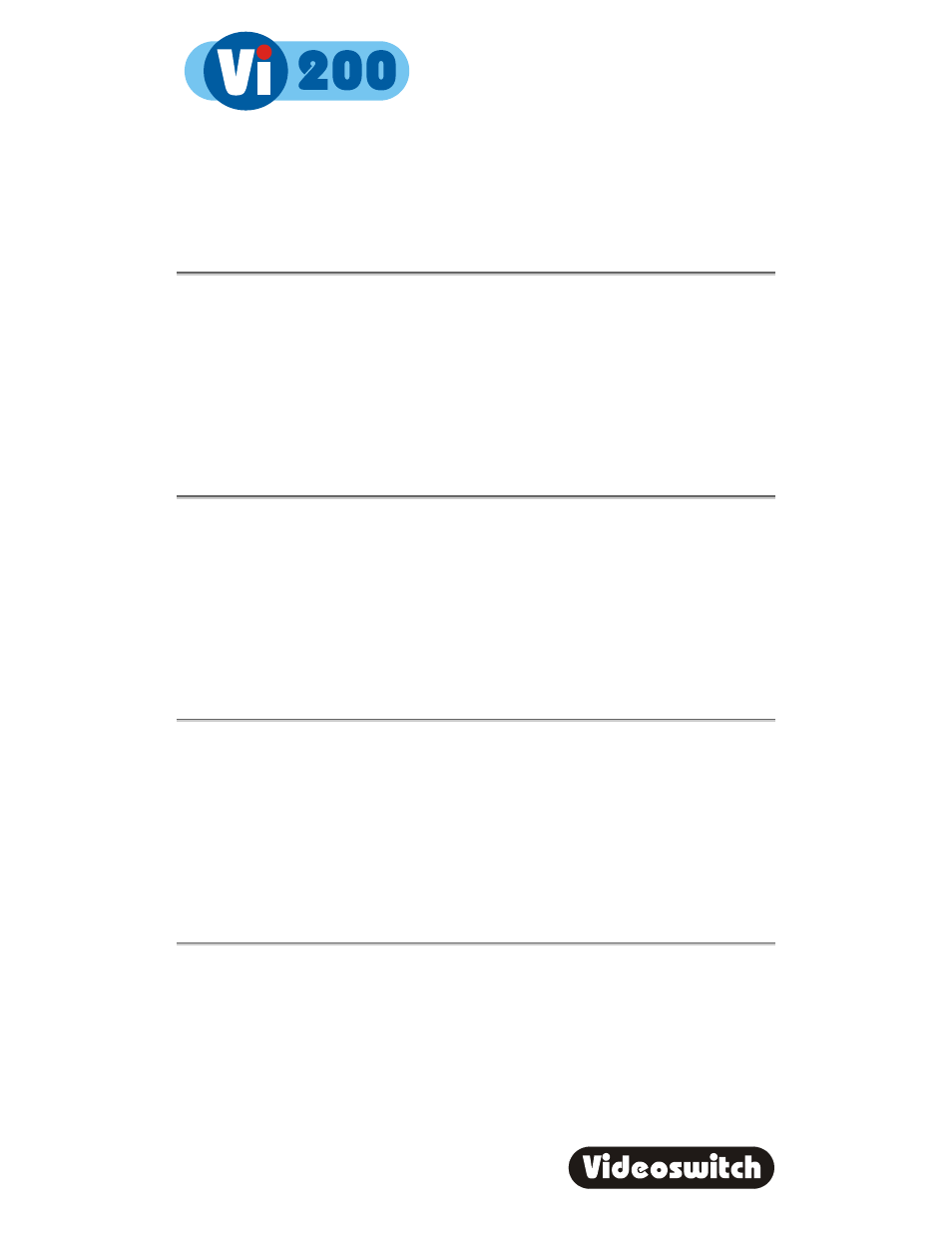 Digital recorder | Videoswitch Vi200 User Manual | Page 36 / 55