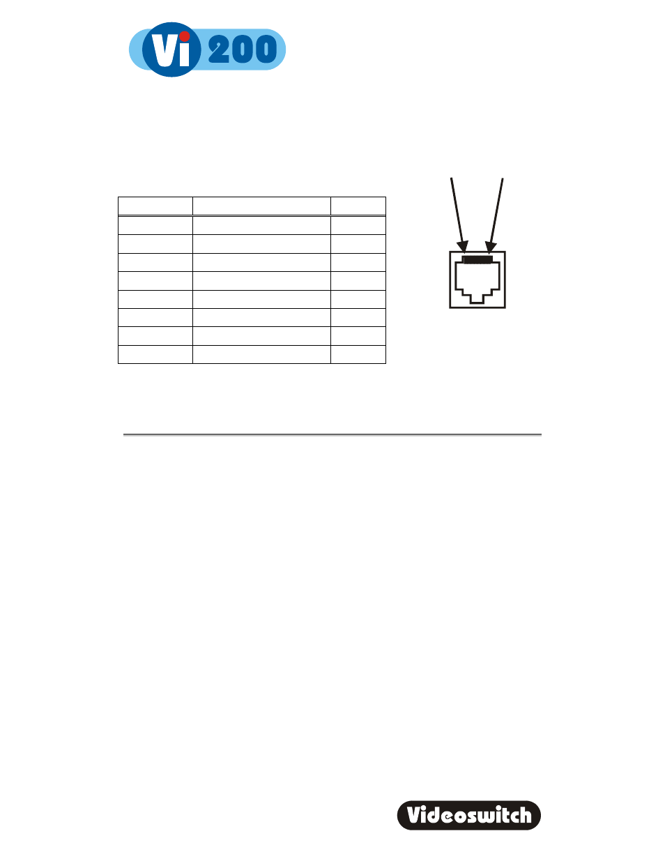 Digital recorder, Pin1 pin8 | Videoswitch Vi200 User Manual | Page 46 / 55