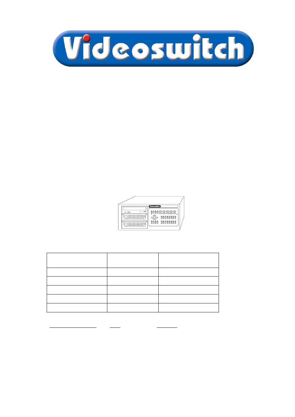 Videoswitch VDM User Manual | 65 pages