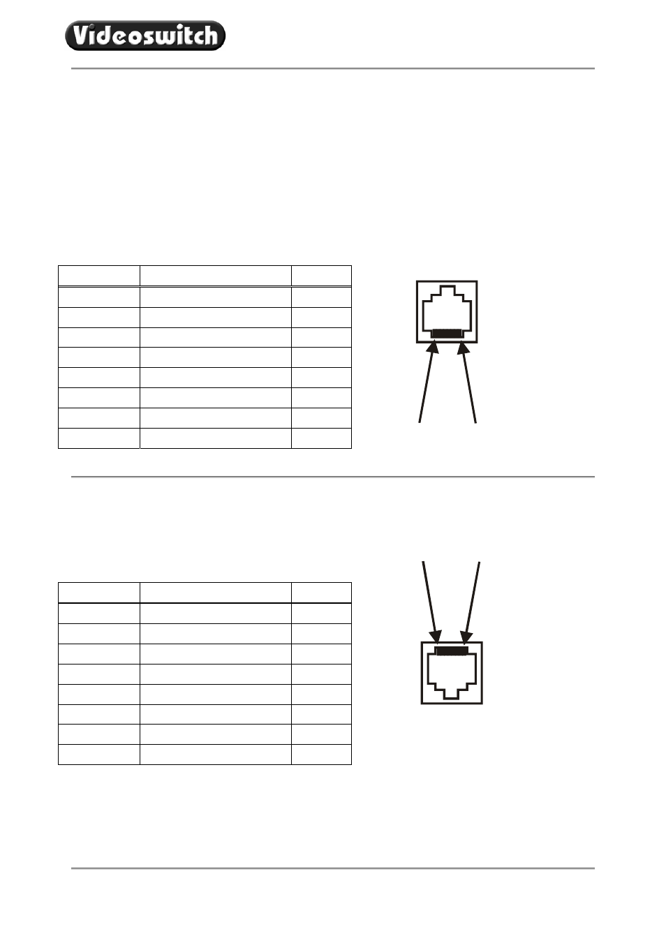 14 specifications, 1 connector pin-outs, Pin1 pin8 pin8 pin1 | Videoswitch VDC User Manual | Page 31 / 33