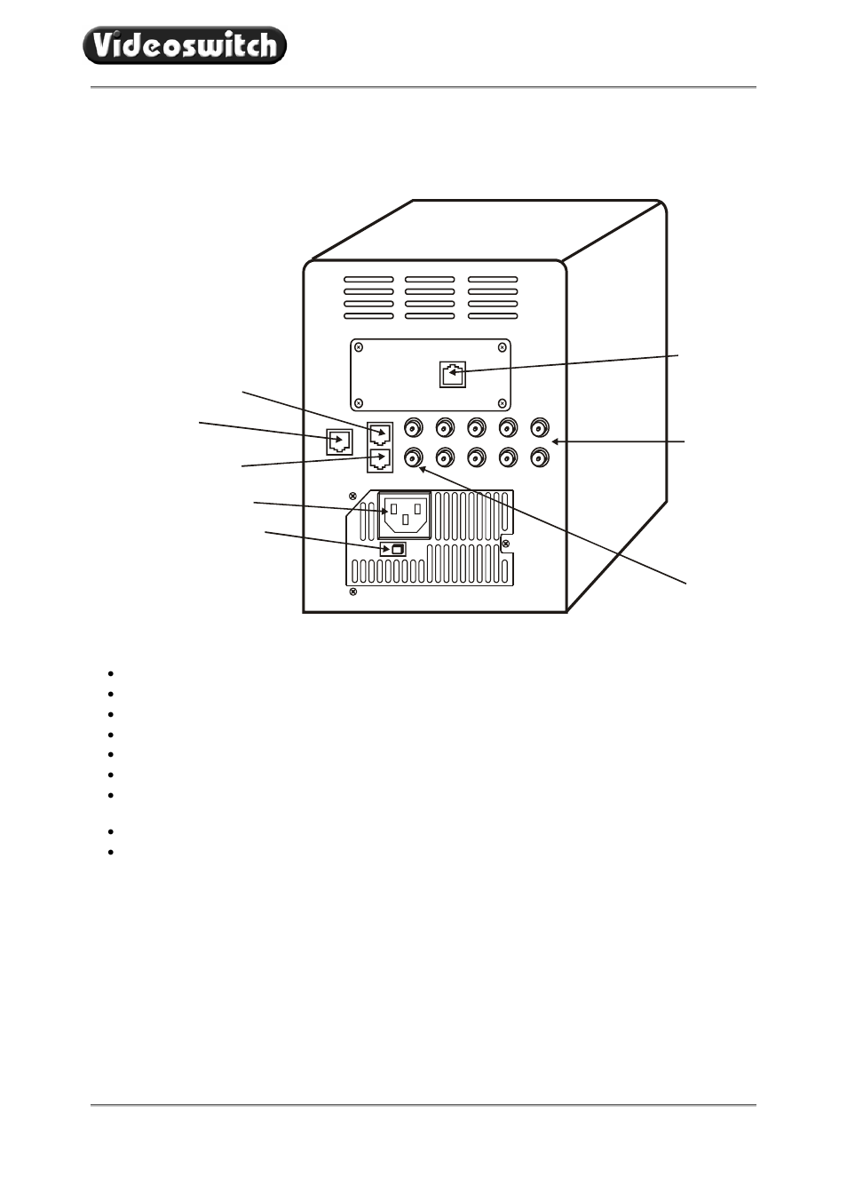 1 connecting up | Videoswitch VDC User Manual | Page 6 / 33