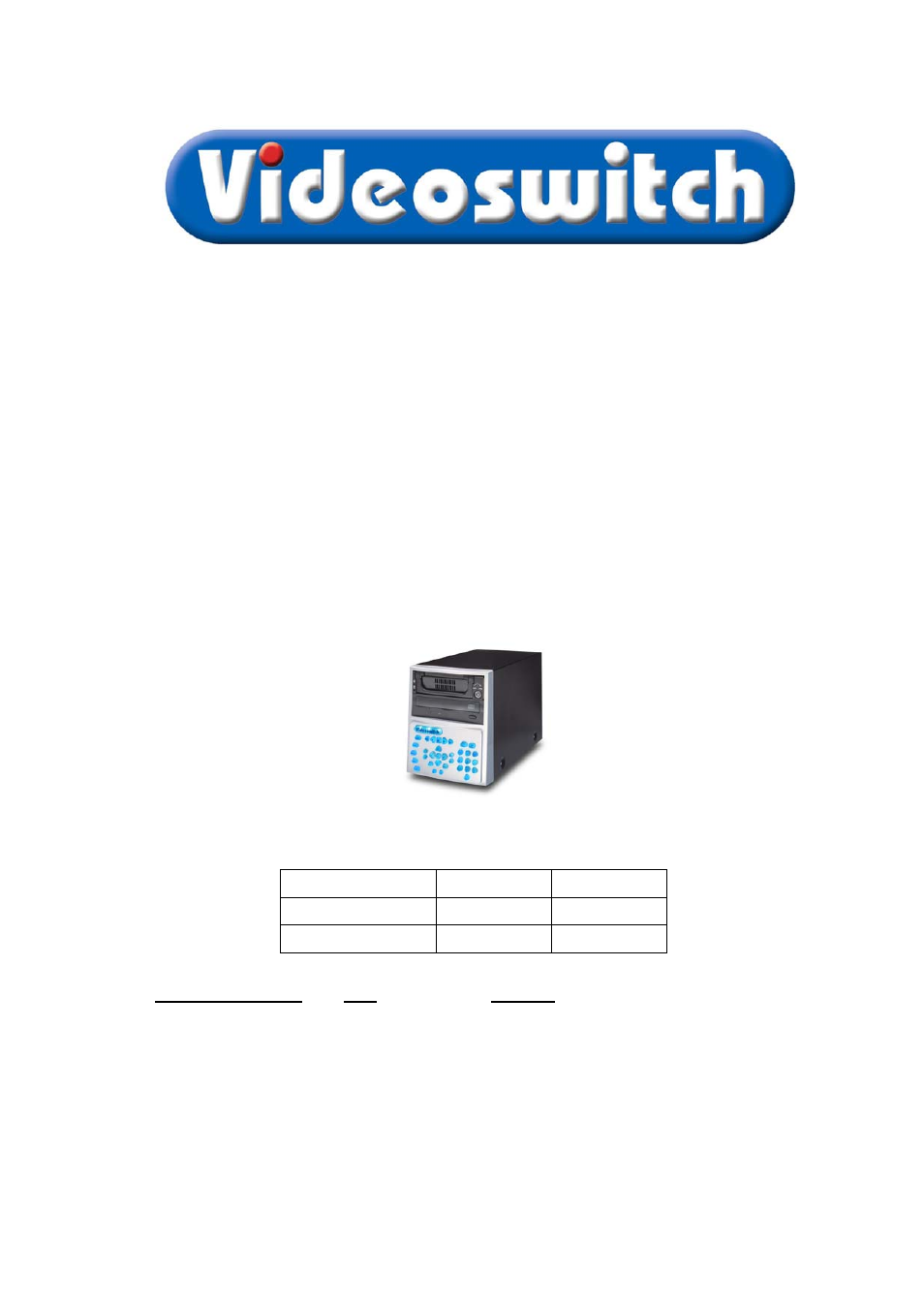 Videoswitch AI-150 User Manual | 32 pages